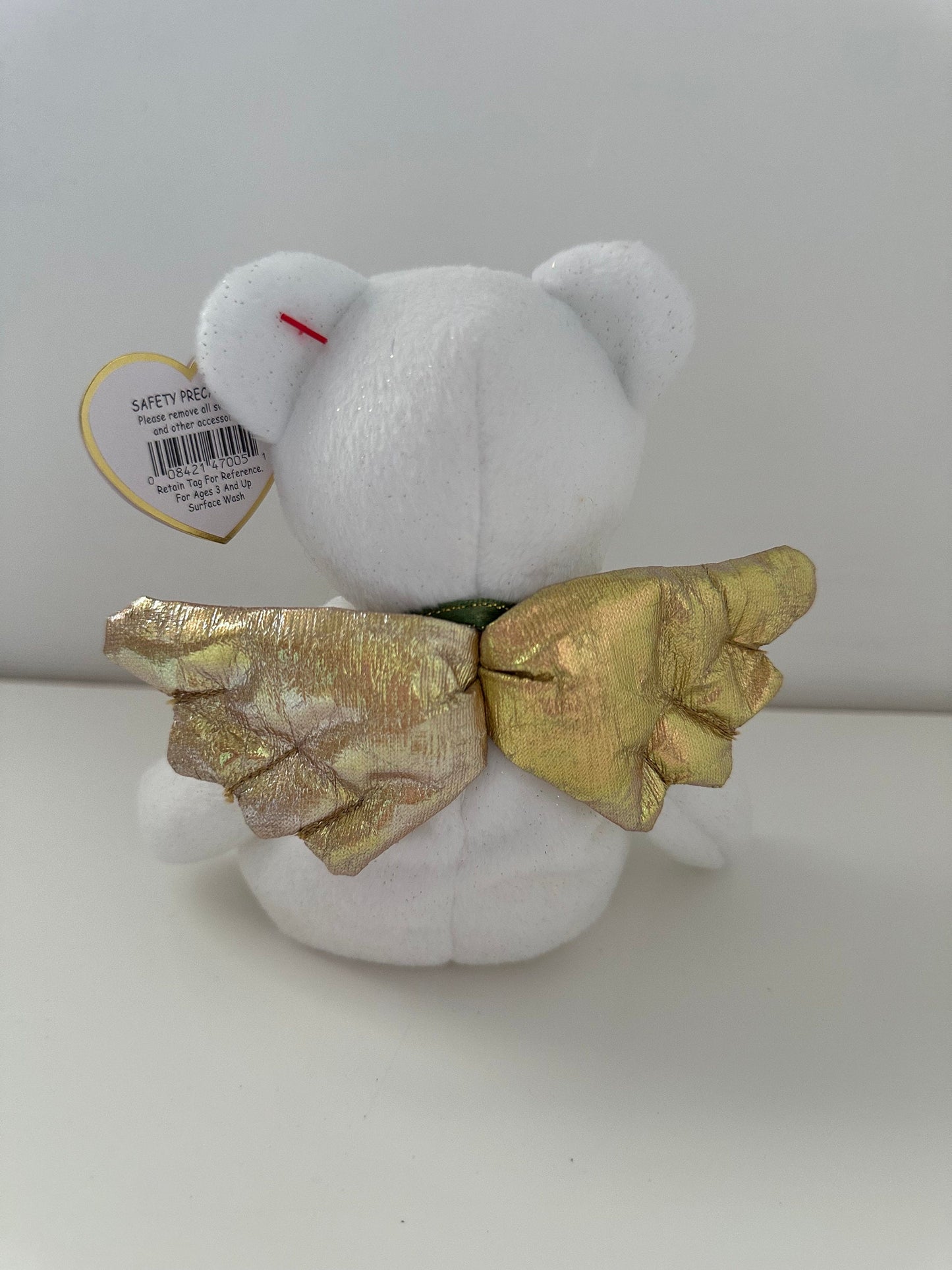 Ty Beanie Baby “Gift” the Angel Bear with Wings - White Version Love - Hallmark Gold Crown Exclusive (8.5 inch)