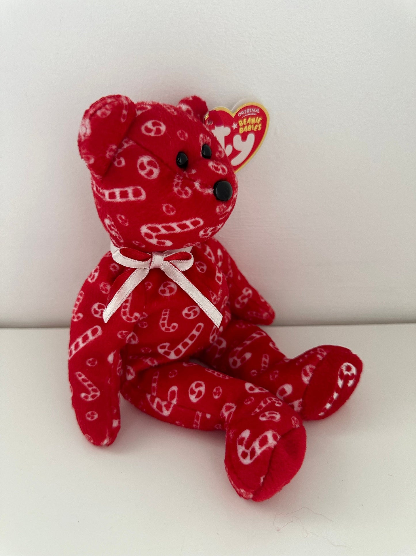 Ty Beanie Baby “Candy Canes” the Holiday Bear - Red Version (8.5 inch)