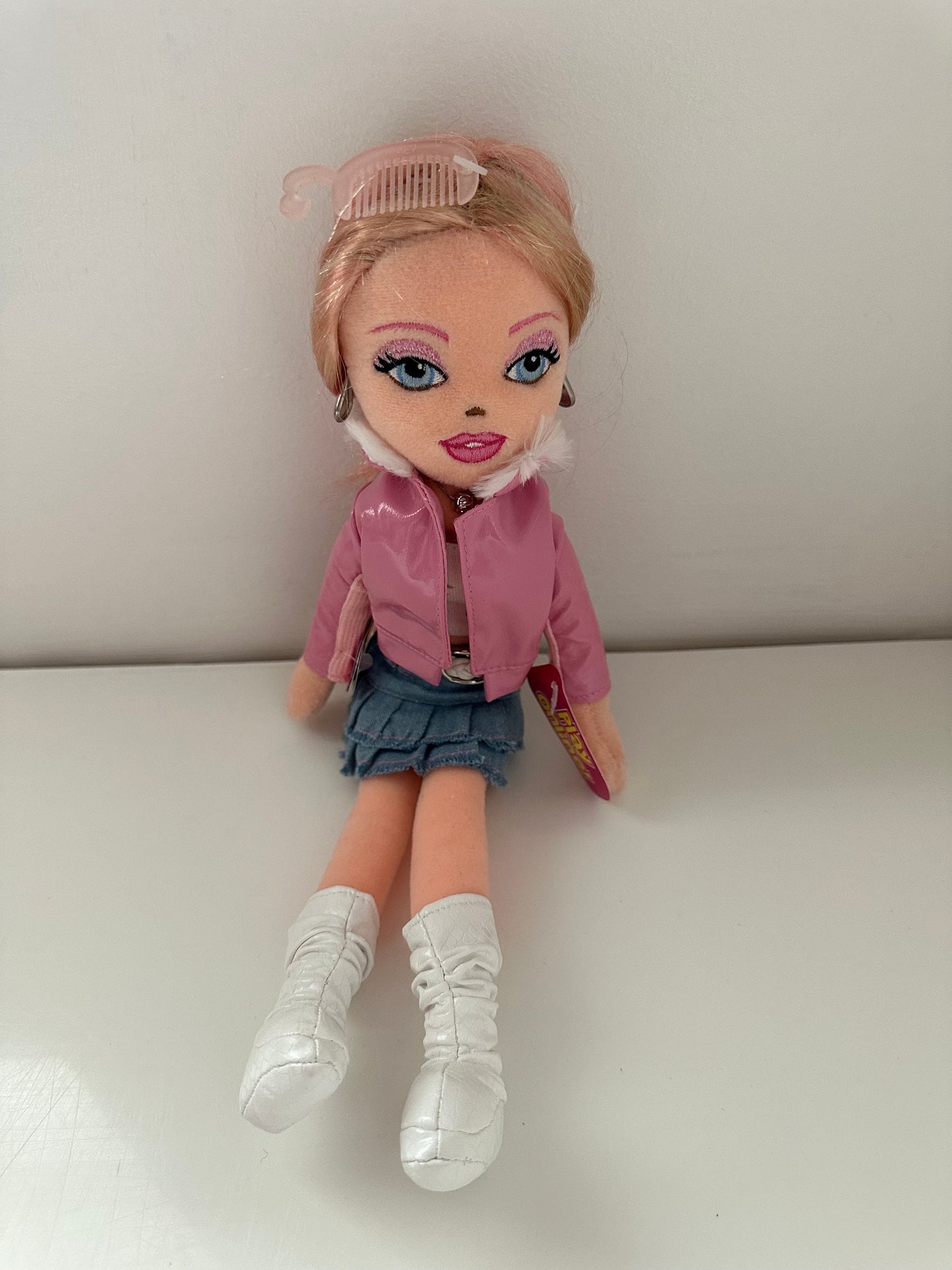 Ty Girlz Collection “Precious Paris” the Beanie Barbie Doll Blonde and Pink Hair (13 inch)