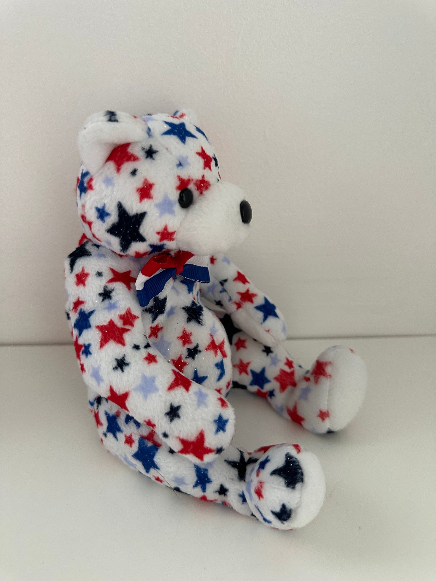 Ty Beanie Babies “White” the Patriotic USA American Bear (6.5 inch)