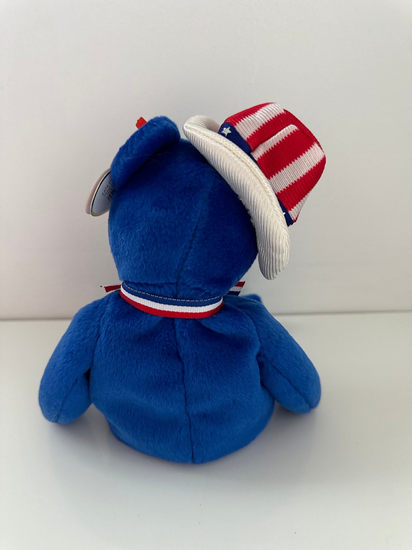 Ty Beanie Baby “Sam” the Blue American Bear with Patriotic Hat! (8.5 inch)