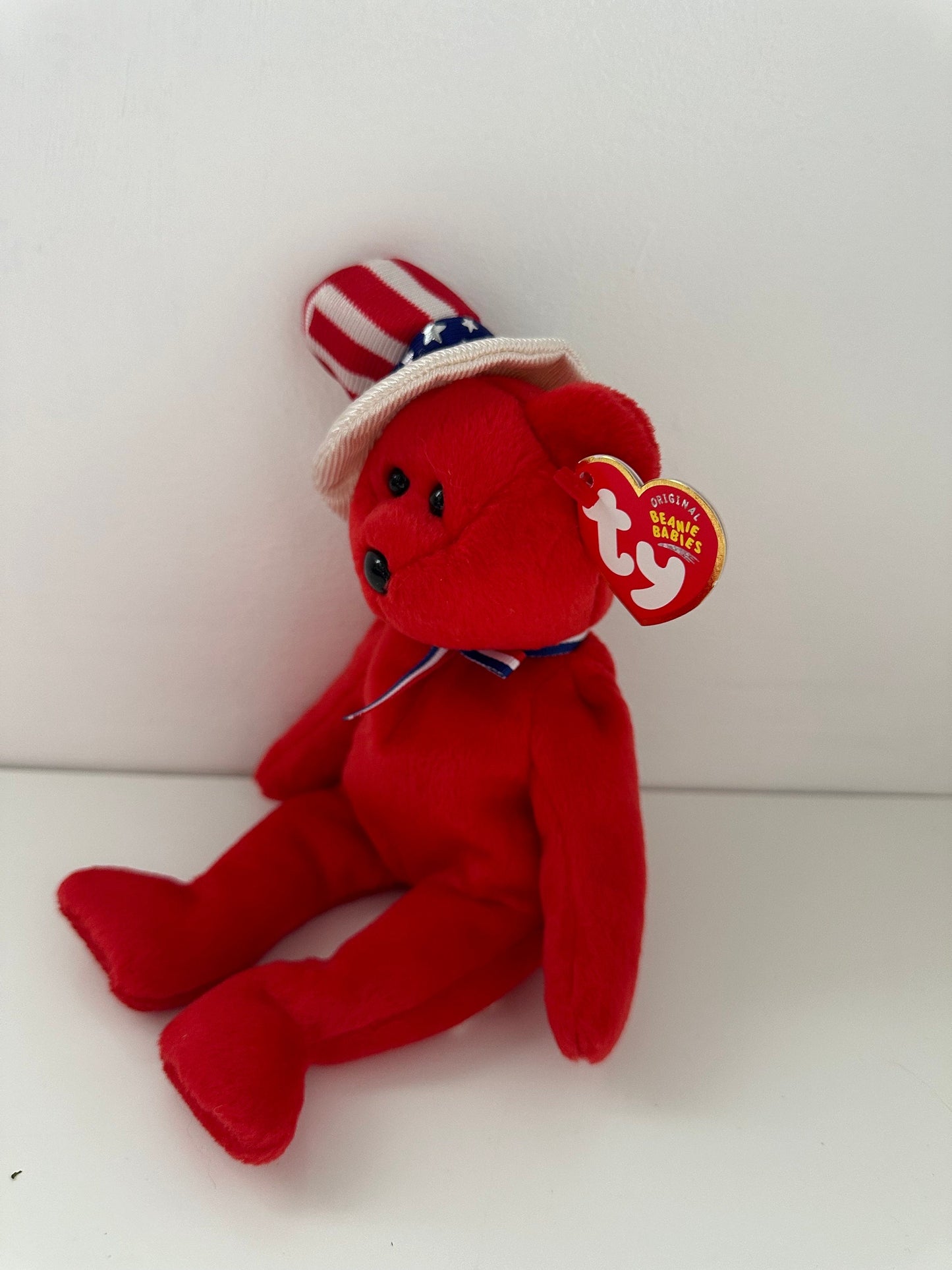 Ty Beanie Baby “Sam” the Red American Bear with Patriotic Hat! (8.5 inch)