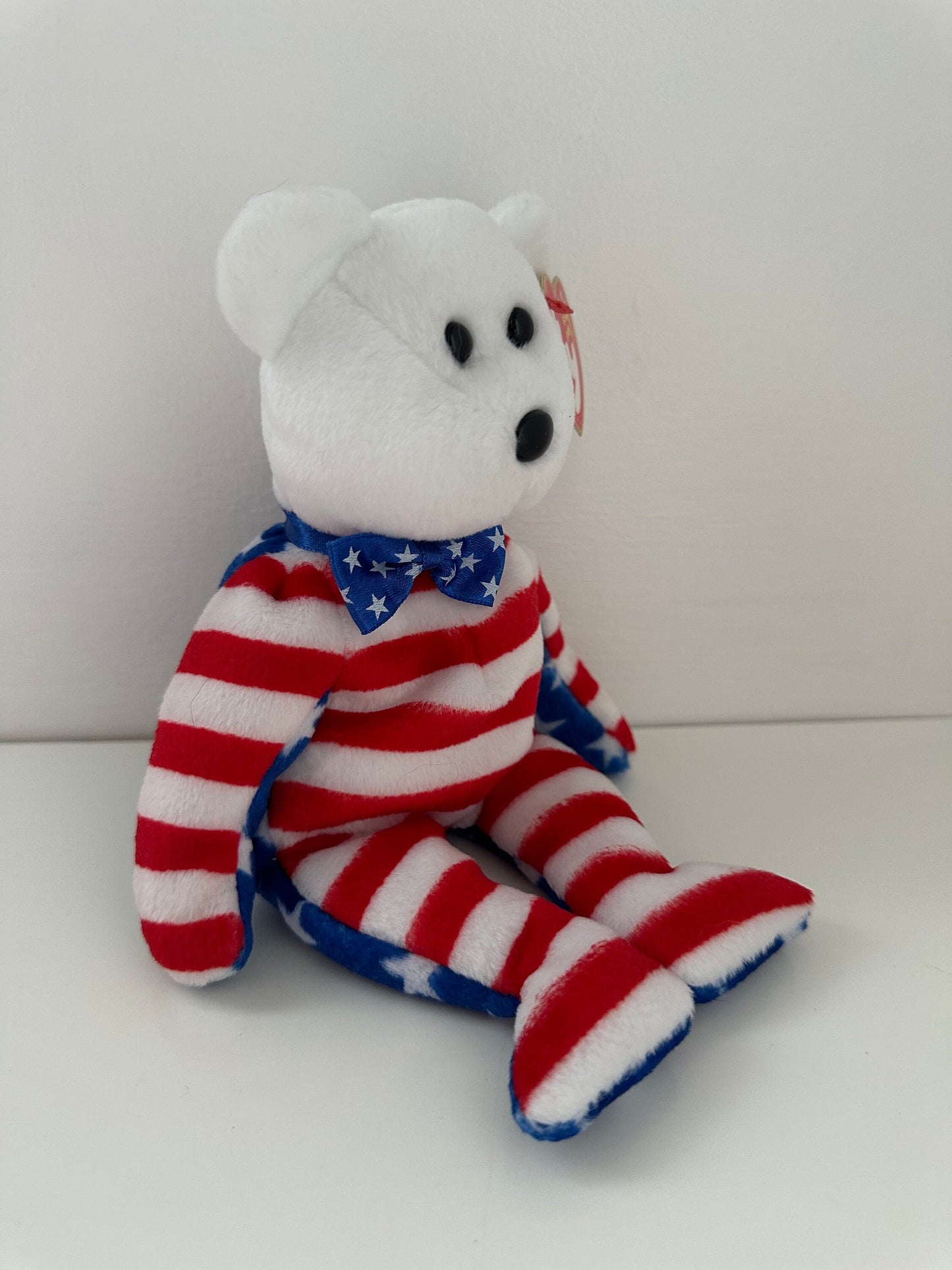 Ty Beanie Baby “Liberty” the White Patriotic American Bear (8.5 inch)