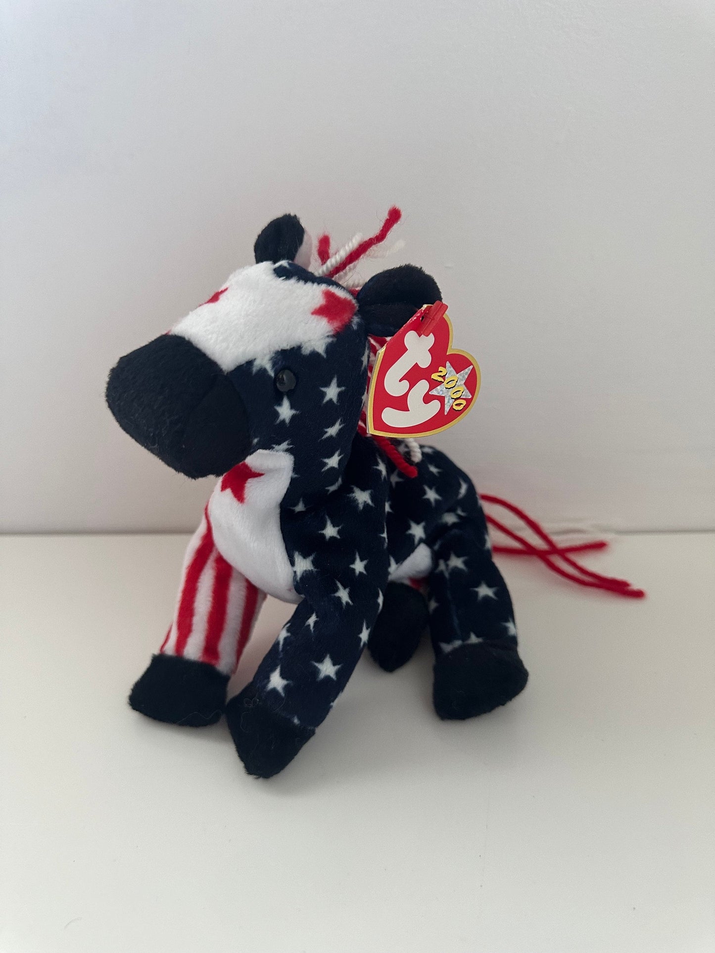 Ty Beanie Babies “Lefty 2000” the Patriotic American Donkey! (6 inch)