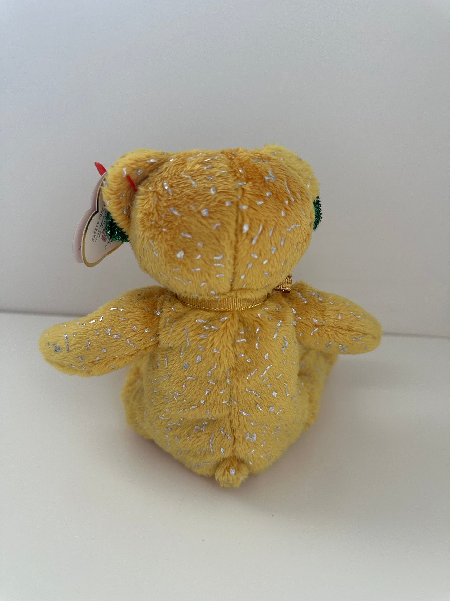 Ty Beanie Baby “Masque” the Yellow Mardi Gras Bear! (7.5 inch)