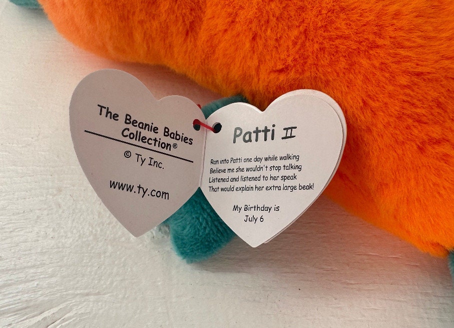 Ty Beanie Babies Series 3 “Patti II” the Orange Platypus - Limited Production!