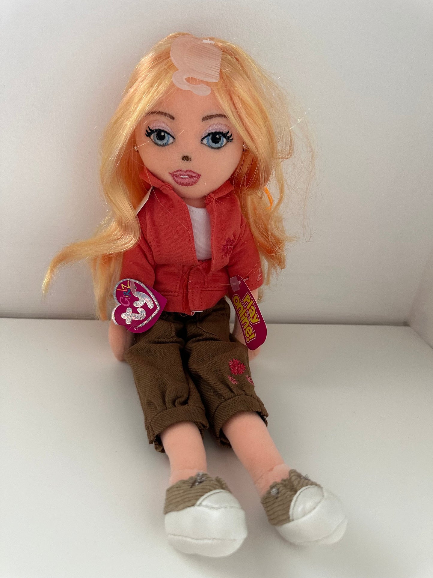 Ty Girlz Collection “Sweet Sammi” the Beanie Barbie Doll Strawberry Blonde Hair (13 inch)