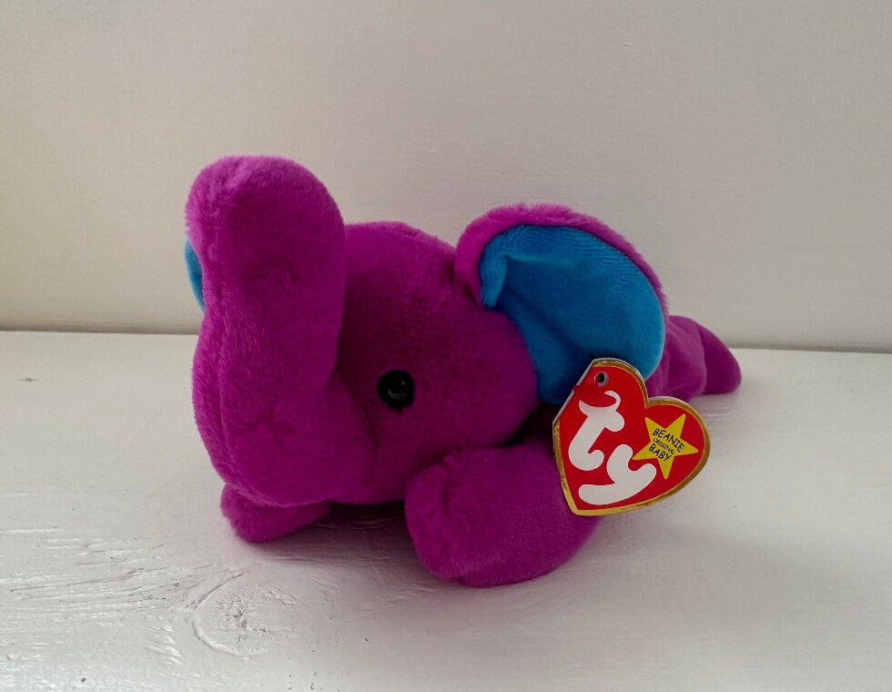 Ty Beanie Babies Series 2 “Peanut II” the 30th Anniversary Purple Elephant - Limited Production!