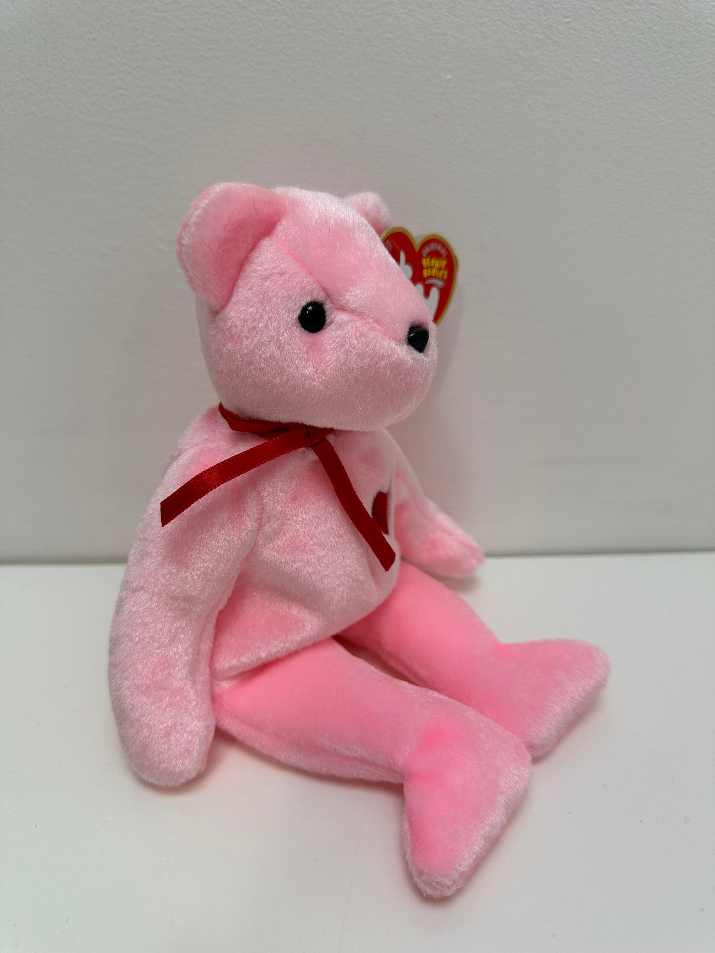 Ty Beanie Baby “Smooch-e”the Pink Valentines Day Bear! (8.5 inch)