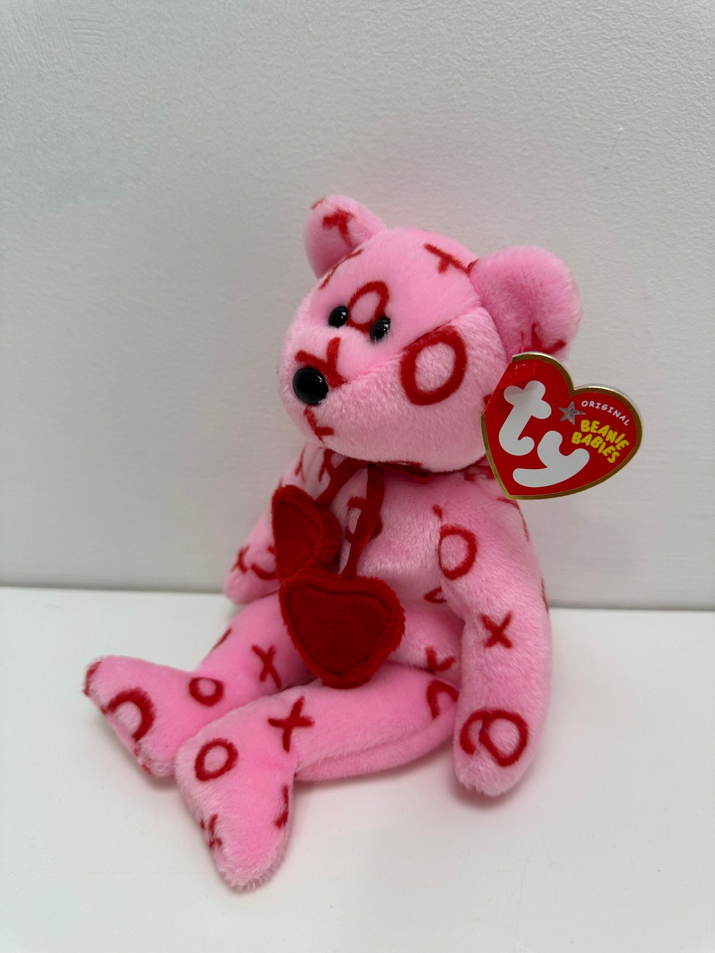 Ty Beanie Babies “Hug Hug” the Pink XO Valentines Day Bear! (8.5 inch)