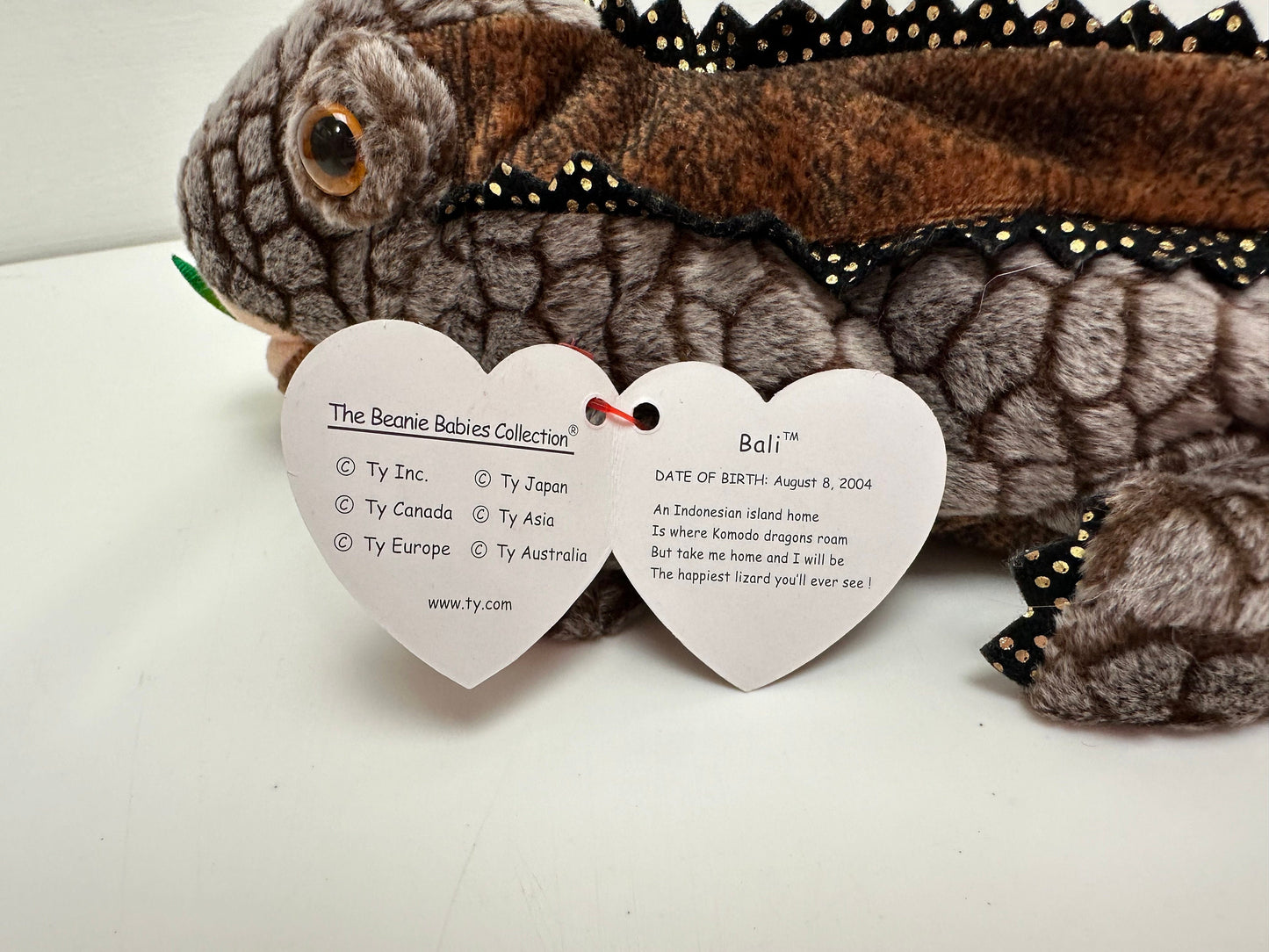 Ty Beanie Baby “Bali” the Komodo Dragon in  Brown! *Rare* (10.5 inch)