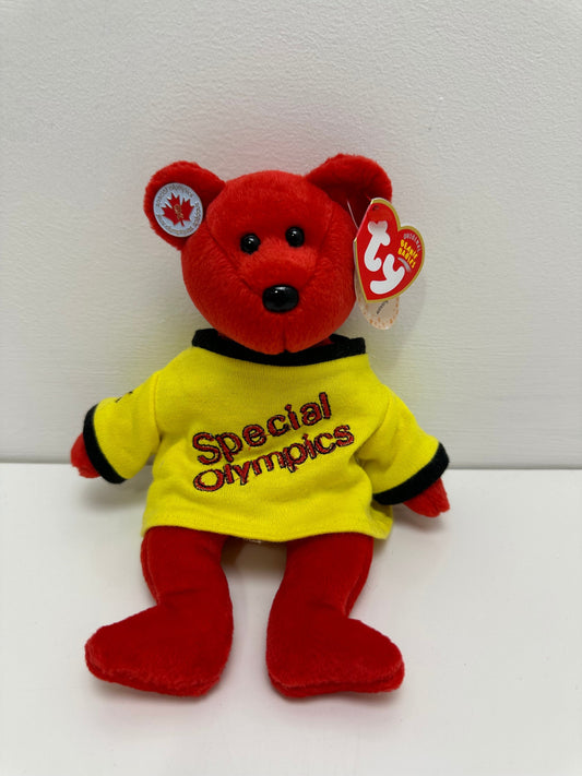 Ty Beanie Baby “Canada” the I Love Canada - Special Olympics Bear - Yellow Shirt Version! (8.5 inch)