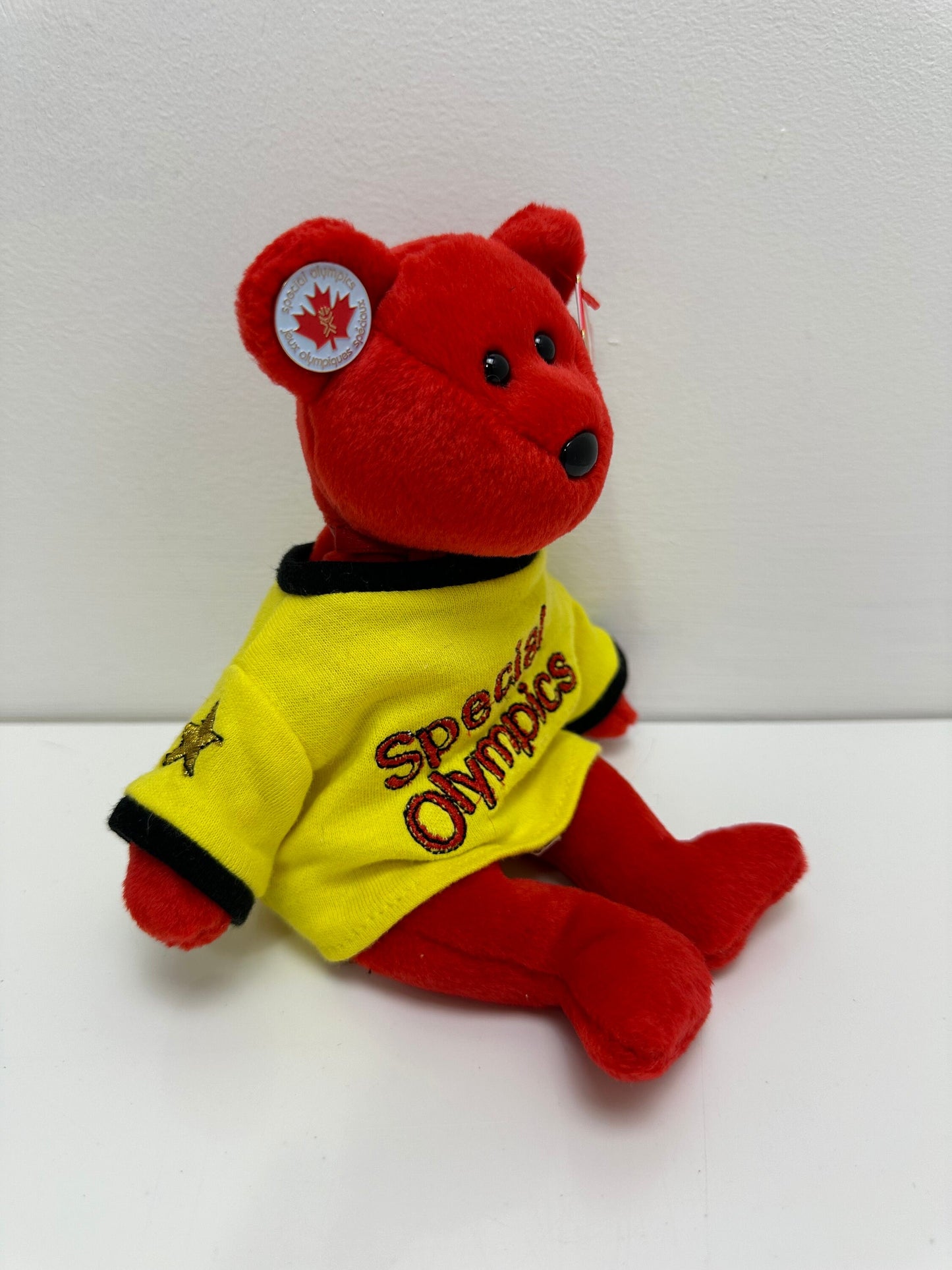 Ty Beanie Baby “Canada” the I Love Canada - Special Olympics Bear - Yellow Shirt Version! (8.5 inch)