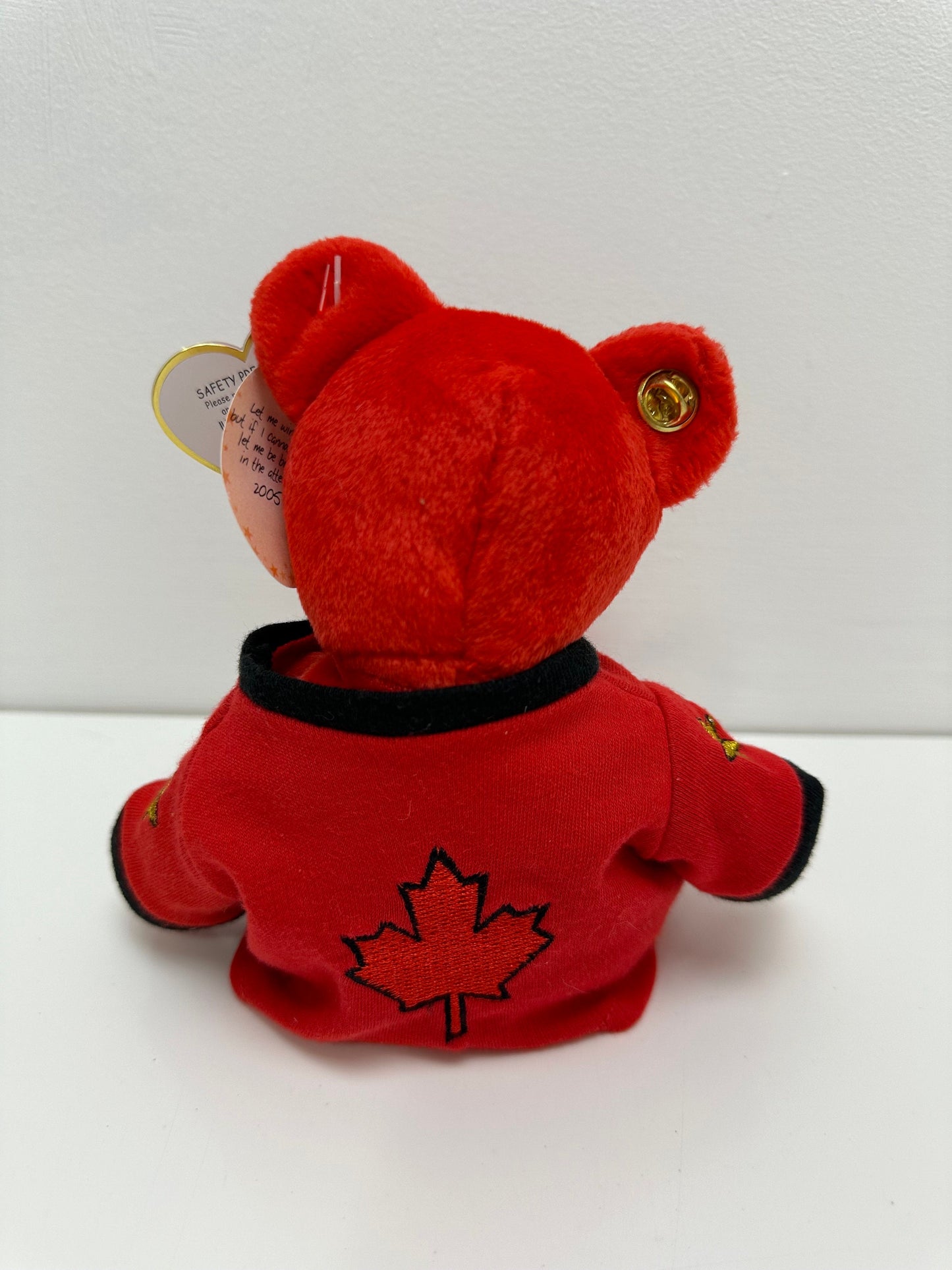 Ty Beanie Baby “Canada” the I Love Canada - Special Olympics Bear - Red Shirt Version! (8.5 inch)