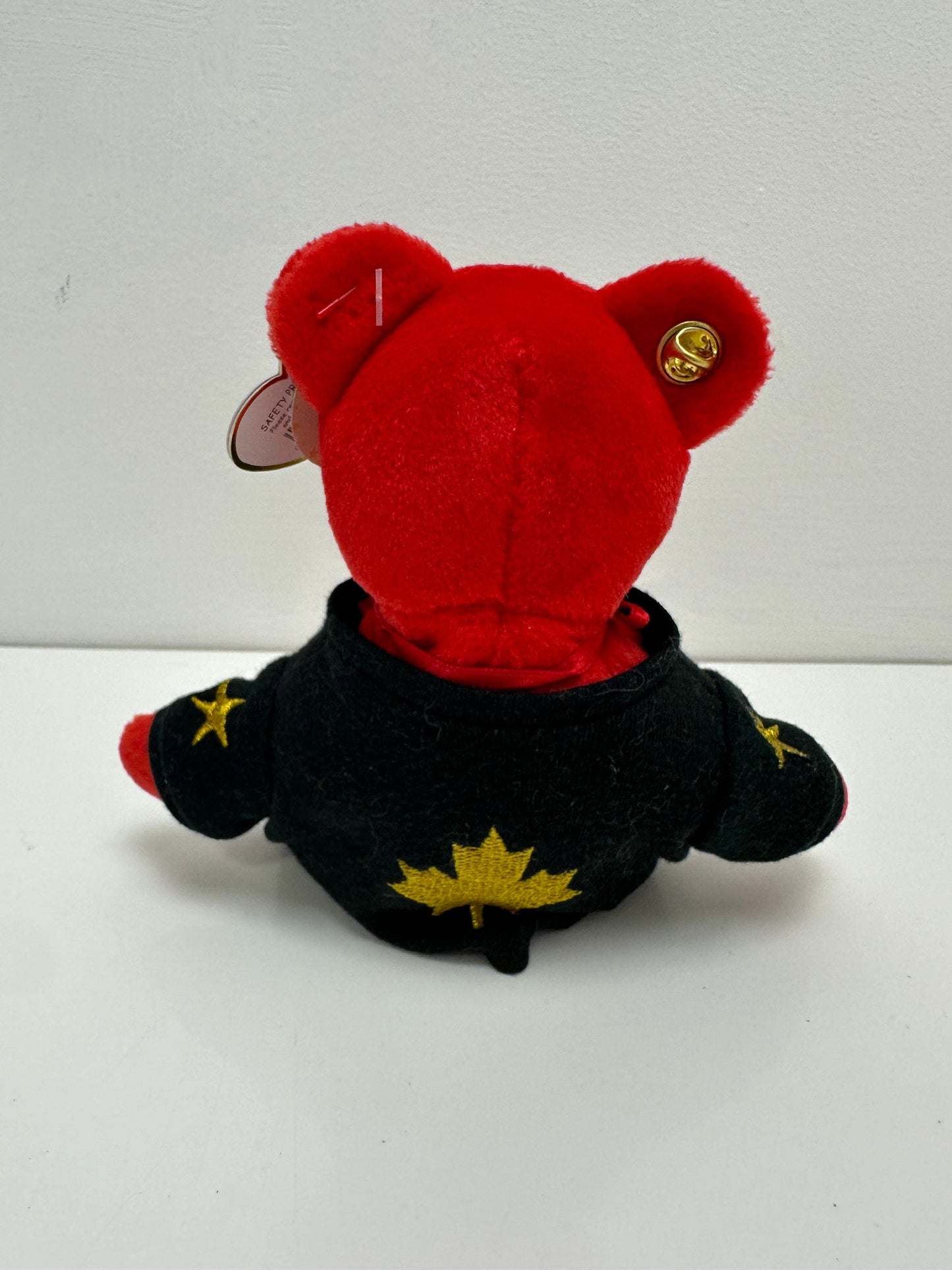 Ty Beanie Baby “Canada” the I Love Canada - Special Olympics Bear - Black Shirt Version! (8.5 inch)