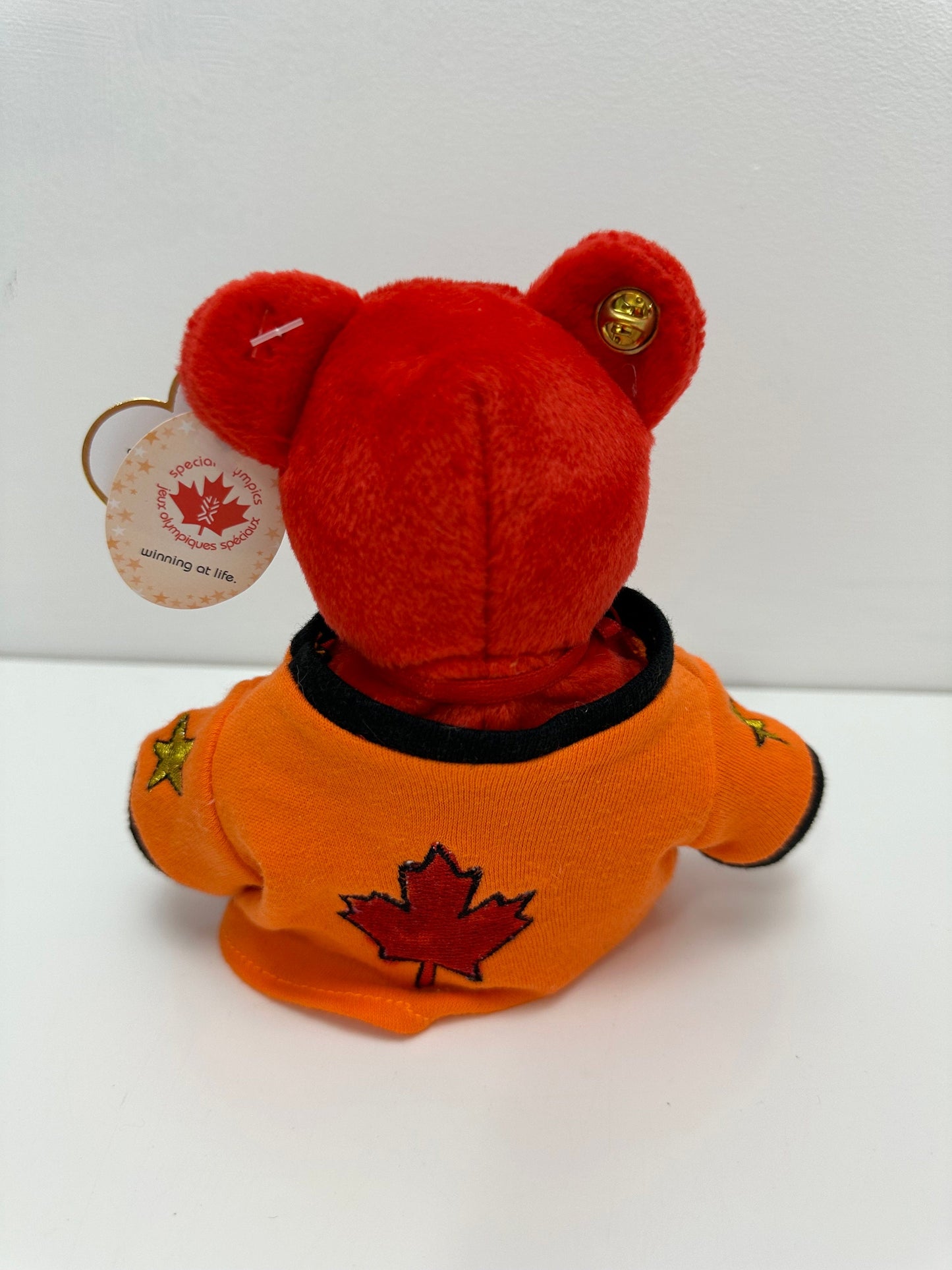 Ty Beanie Baby “Canada” the I Love Canada - Special Olympics Bear - Orange Shirt Version! (8.5 inch)