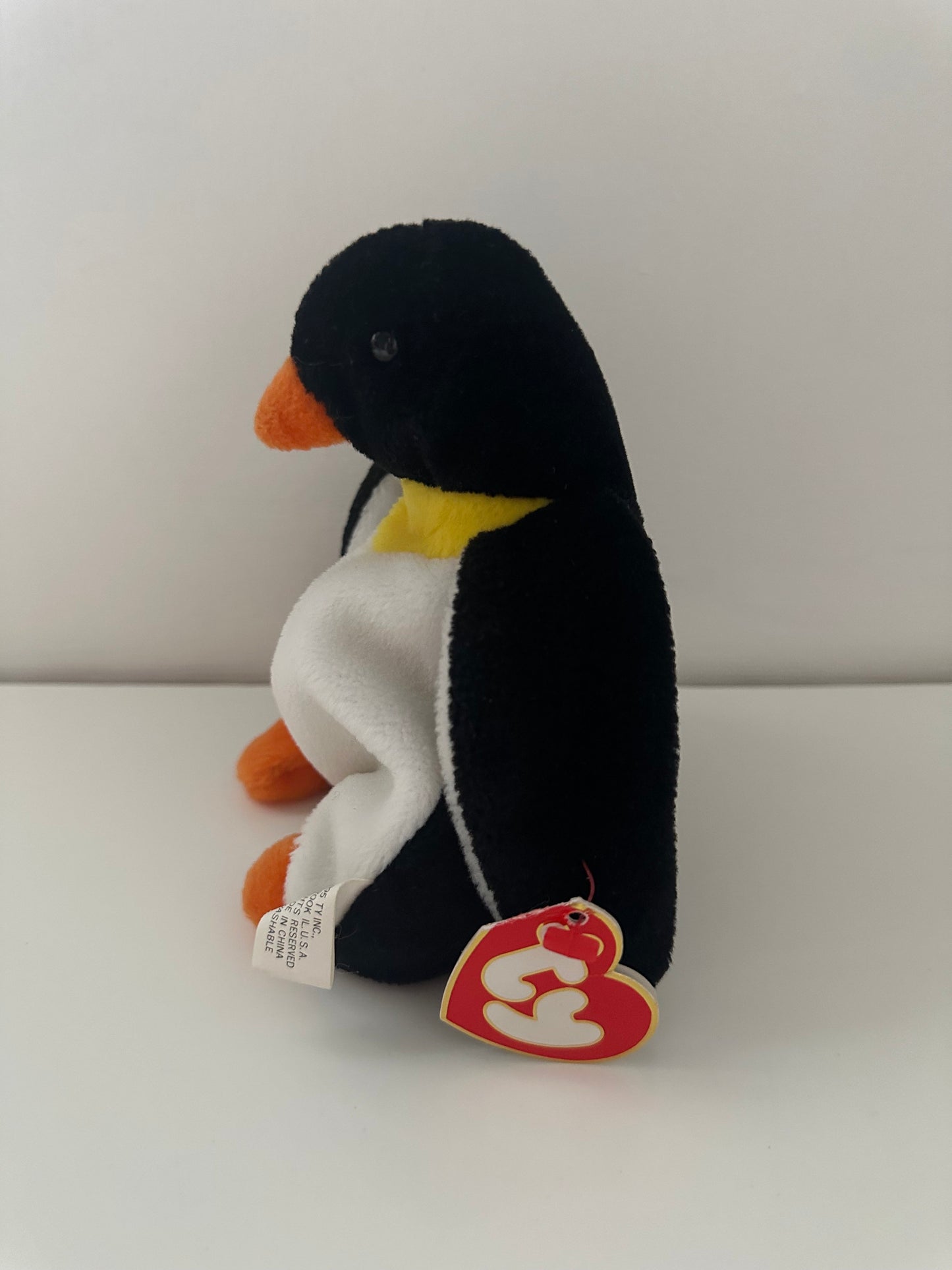 Ty Beanie Baby “Waddle” the Penguin - 3rd Generation Hang Tag, 1st Gen Tush Tag! (6 inch)