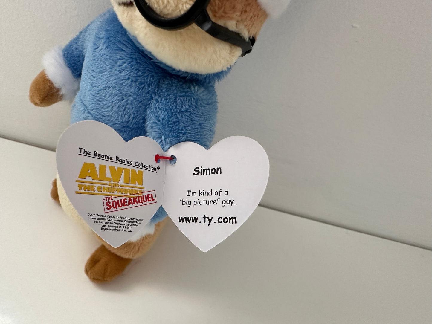 Ty Beanie Baby “Simon” from Alvin and the Chipmunks! *Rare* (7 inch)