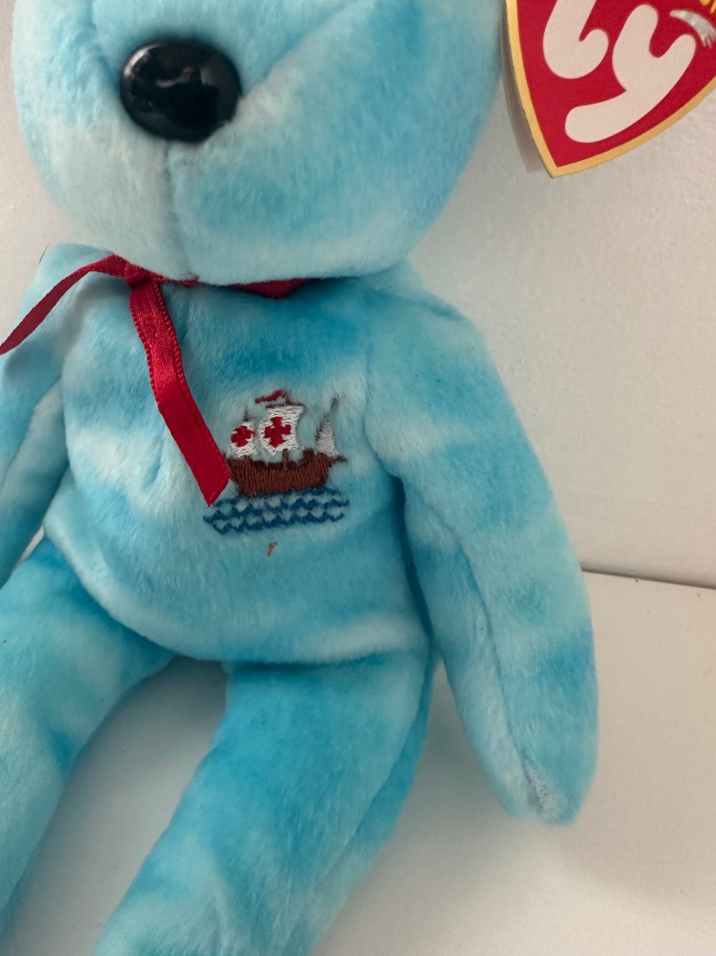 Ty Beanie Baby “Pinta” the Columbus Day Bear - Internet Exclusive (8.5 inch)