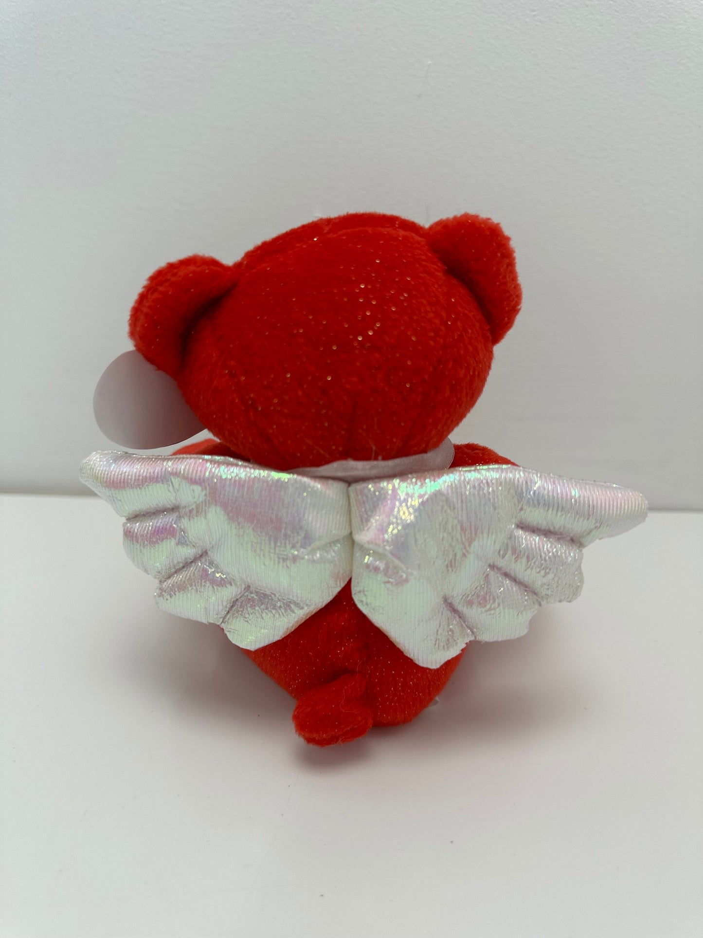 Ty Beanie Baby “Hark” the Angel Bear with iridescent wings - Red Version (6 inch)