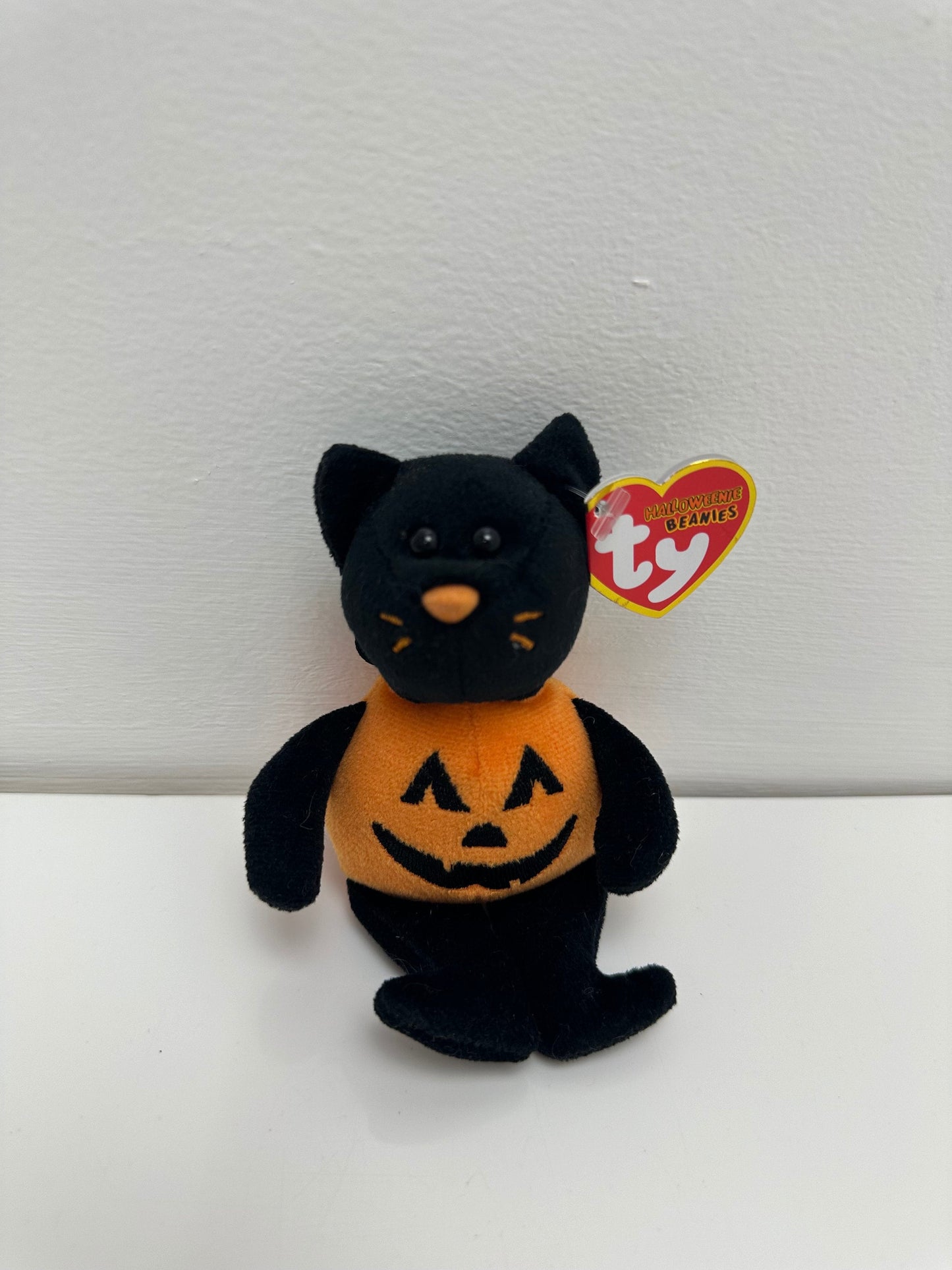 Ty Halloweenie Beanies “Catkin” the Pumpkin Cat - Halloweenie Beanie (4 inch)