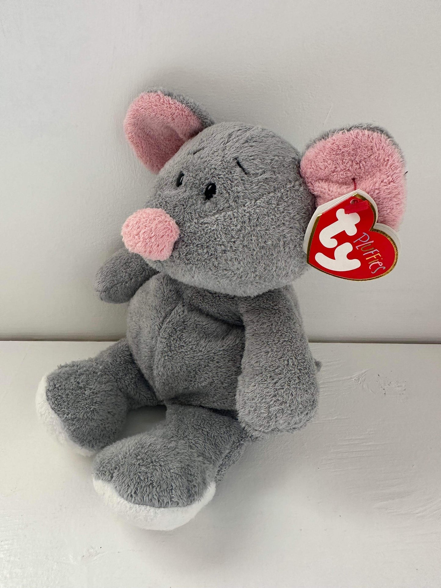 TY Pluffies Collection “Squeakies” the Mouse *Rare* (9 inch)