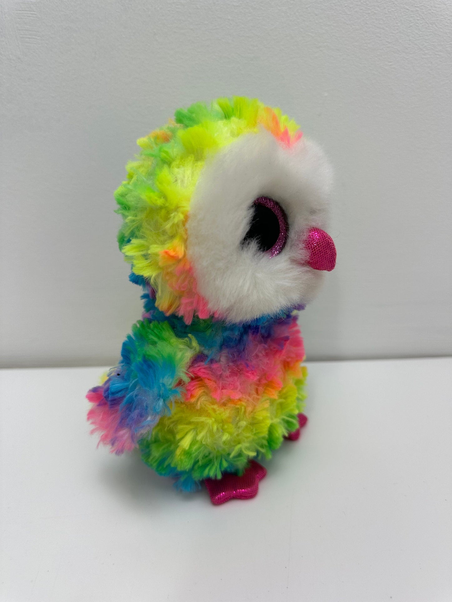 TY Beanie Boo “Owen” the Tie Dye Owl - No Hang Tag (6 inch)