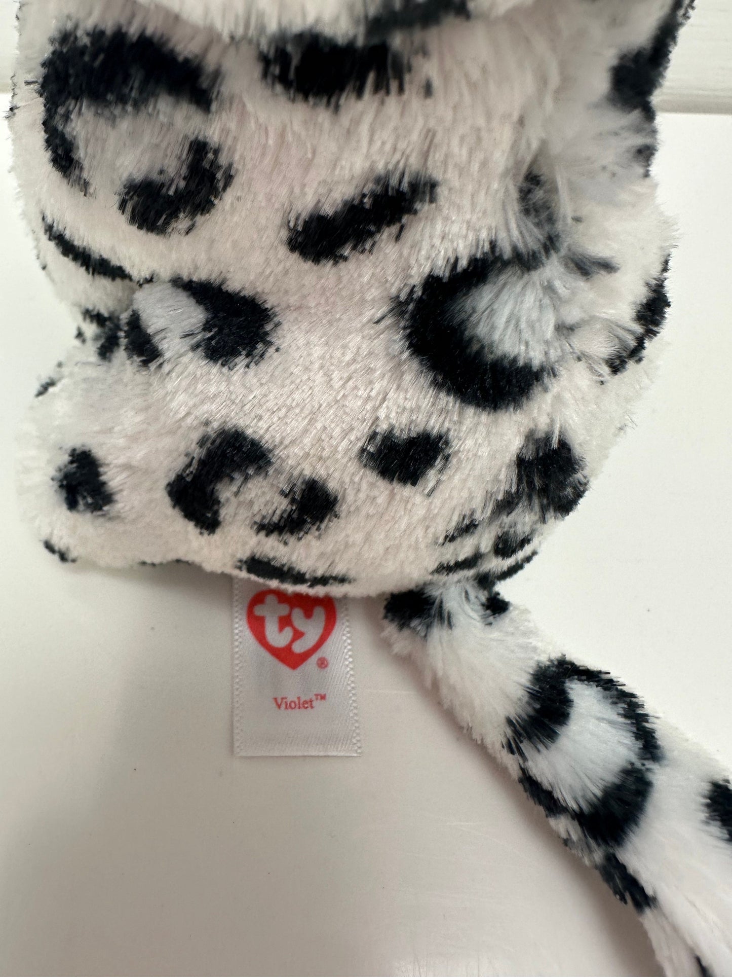 Ty Beanie Boo “Violet” the Purple Leopard - Claire’s Exclusive - No Hang Tag (6 inch)