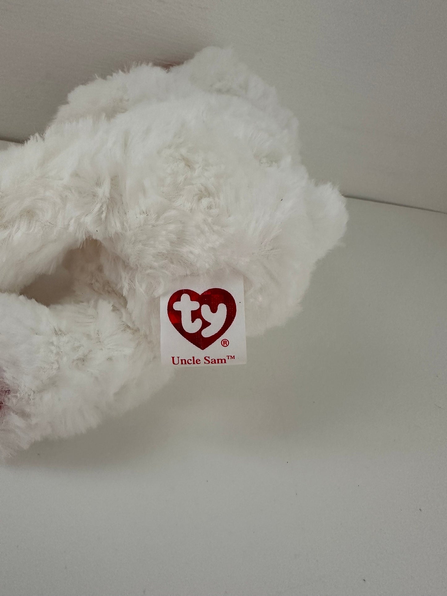 Ty Beanie Baby “Uncle Sam” the White American USA Bear (5.5 inch)