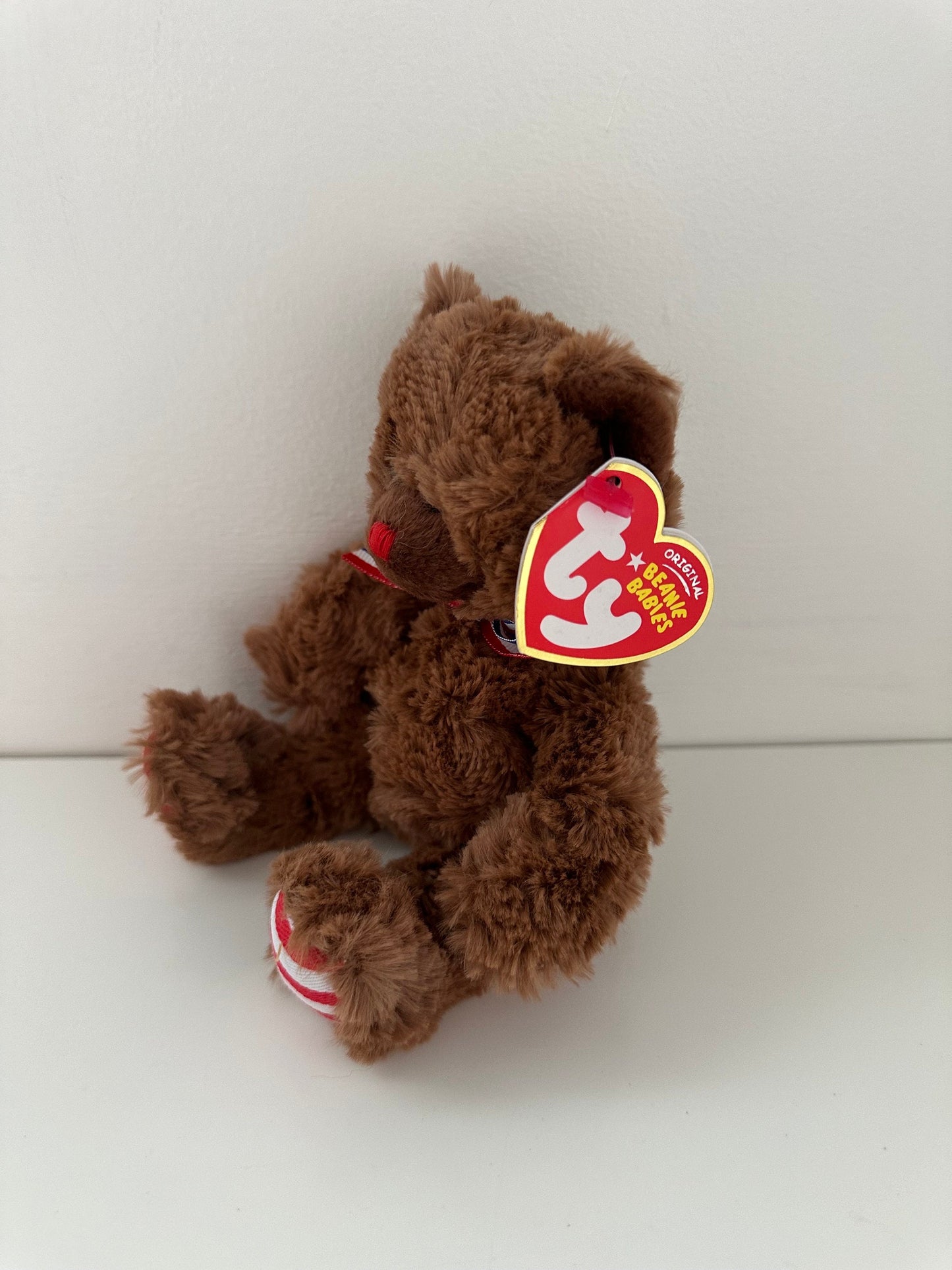 Ty Beanie Baby “Uncle Sam” the Brown American USA Bear (5.5 inch)