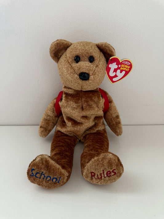 Ty Beanie Baby “123s” the Adorable Back to School Bear wearing Backpack! (8.5 inch)