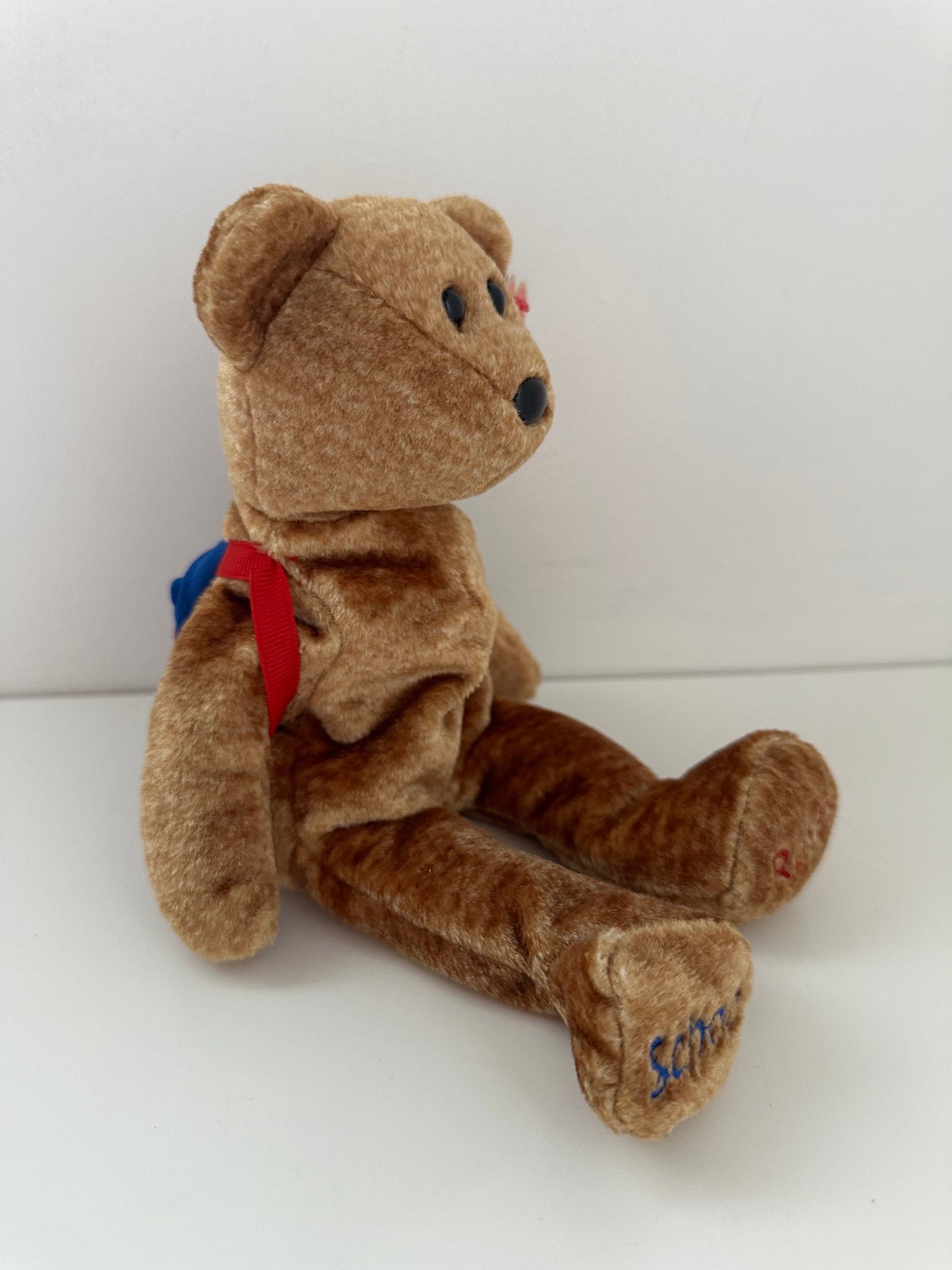 Ty Beanie Baby “123s” the Adorable Back to School Bear wearing Backpack! (8.5 inch)