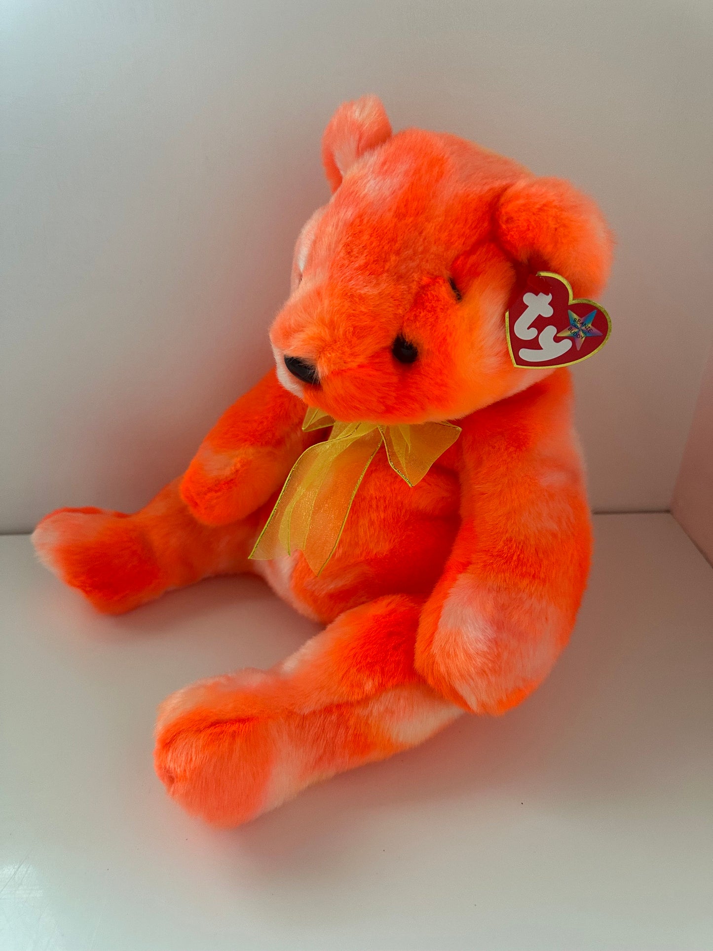 Ty Beanie Buddy “Tangerine” the Orange Teddy Bear ! (13 inch)