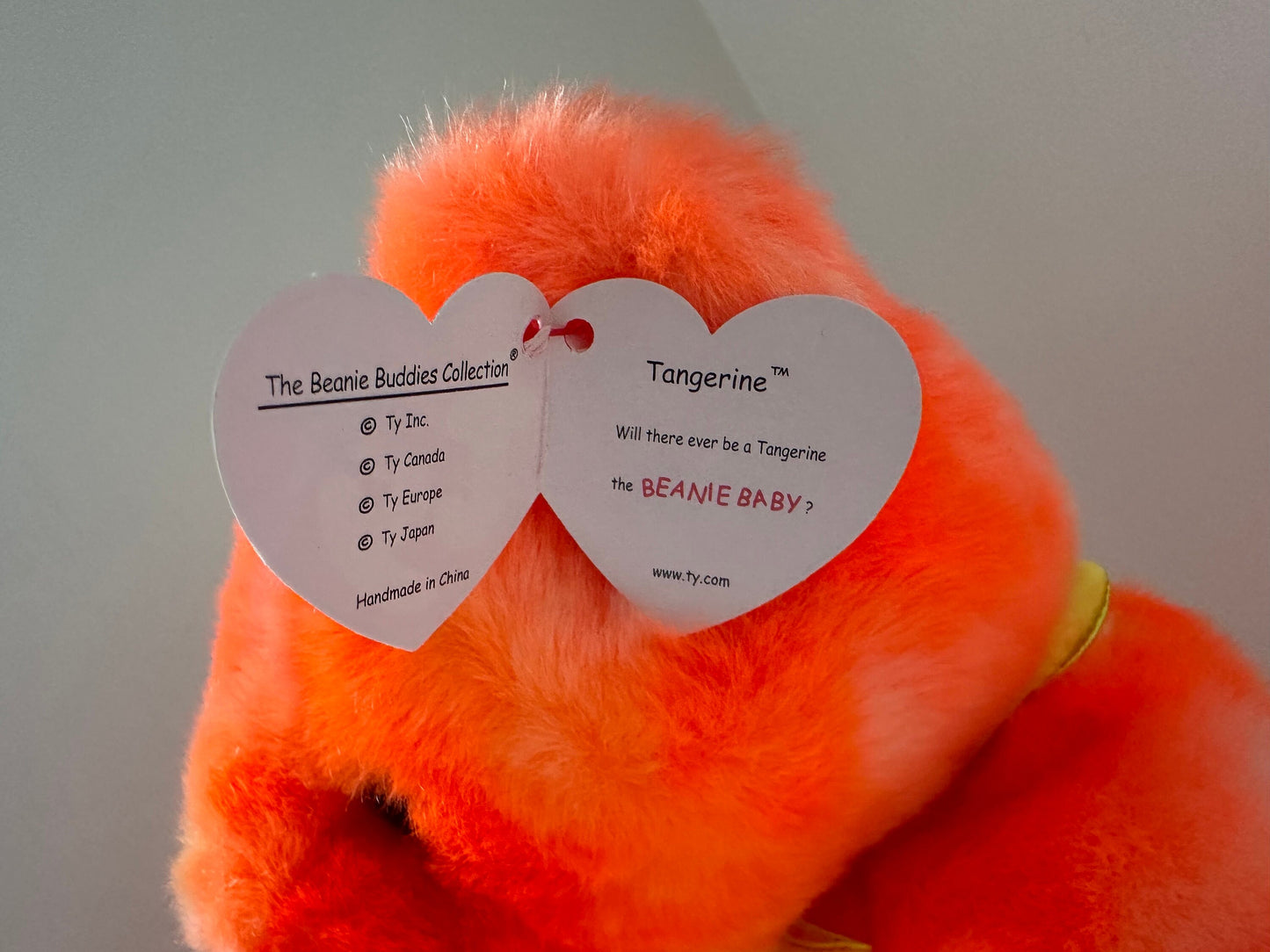 Ty Beanie Buddy “Tangerine” the Orange Teddy Bear ! (13 inch)