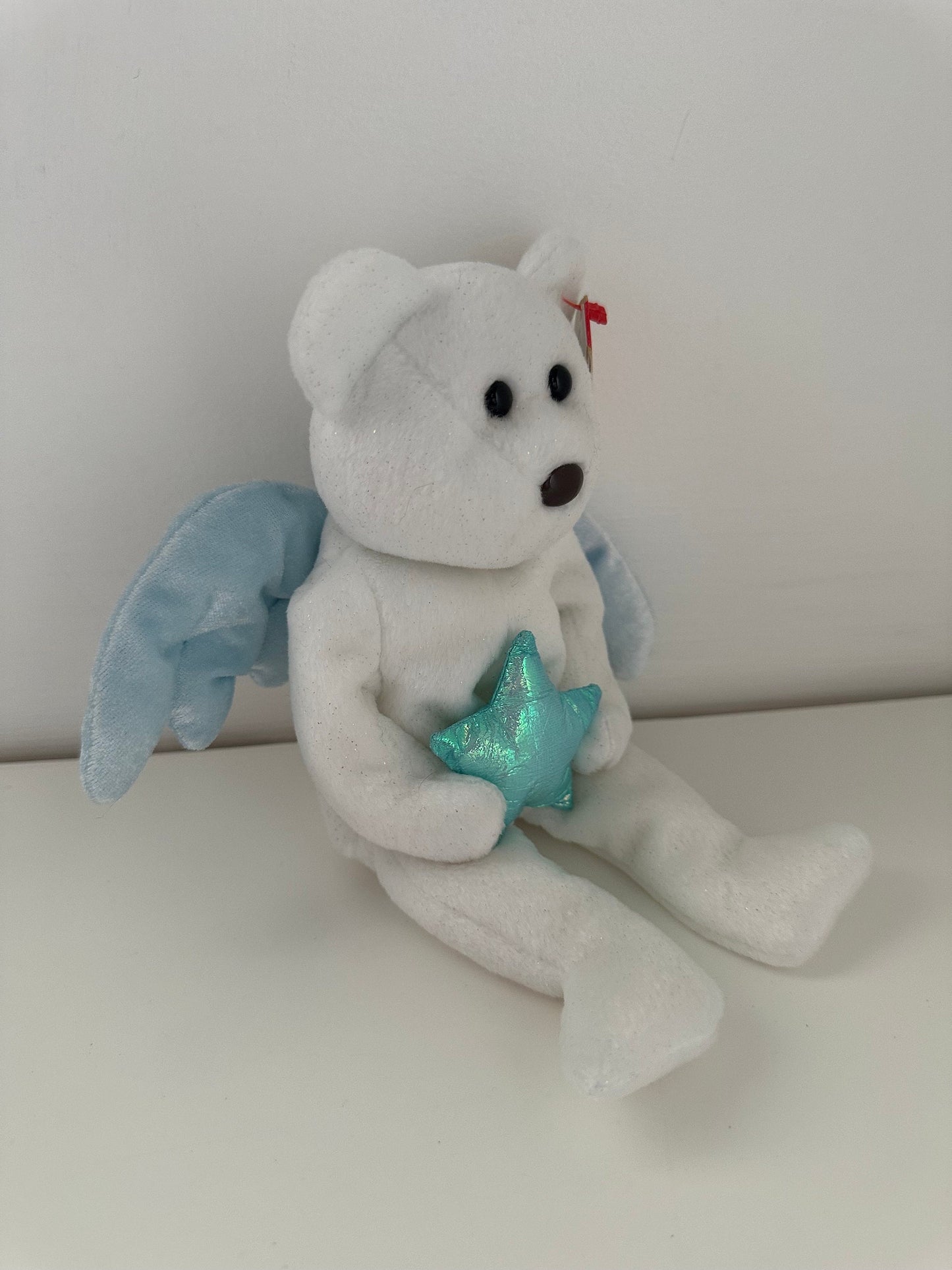 Ty Beanie Baby “Star” the Angel Bear Holding a Blue Star (8.5 inch)