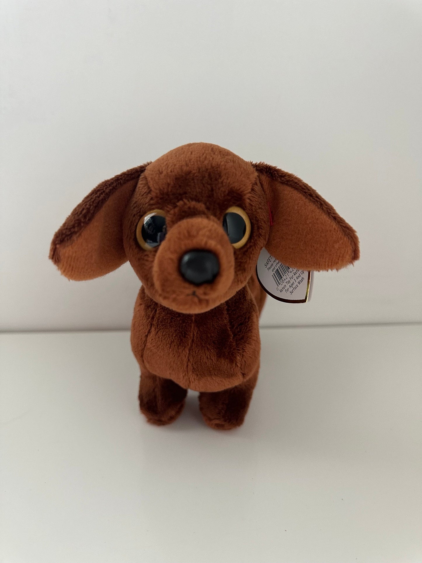 Ty Beanie Baby “Frank” the Wiener Dog / Dachshund - Big Eyed Version (7.5 inch)