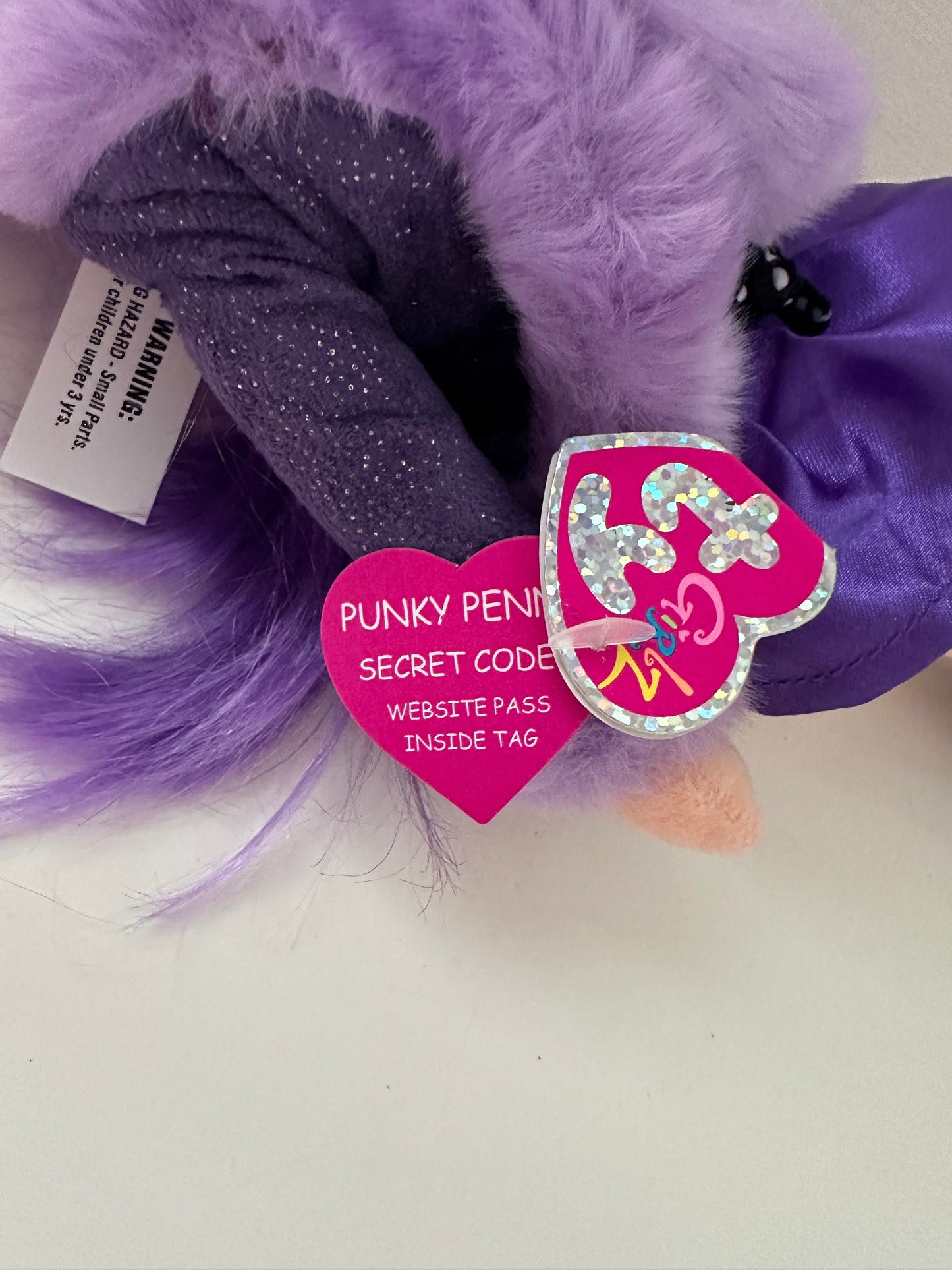 Ty Girlz Collection “Punky Penny” the Beanie Barbie Doll Purple Hair (13 inch)