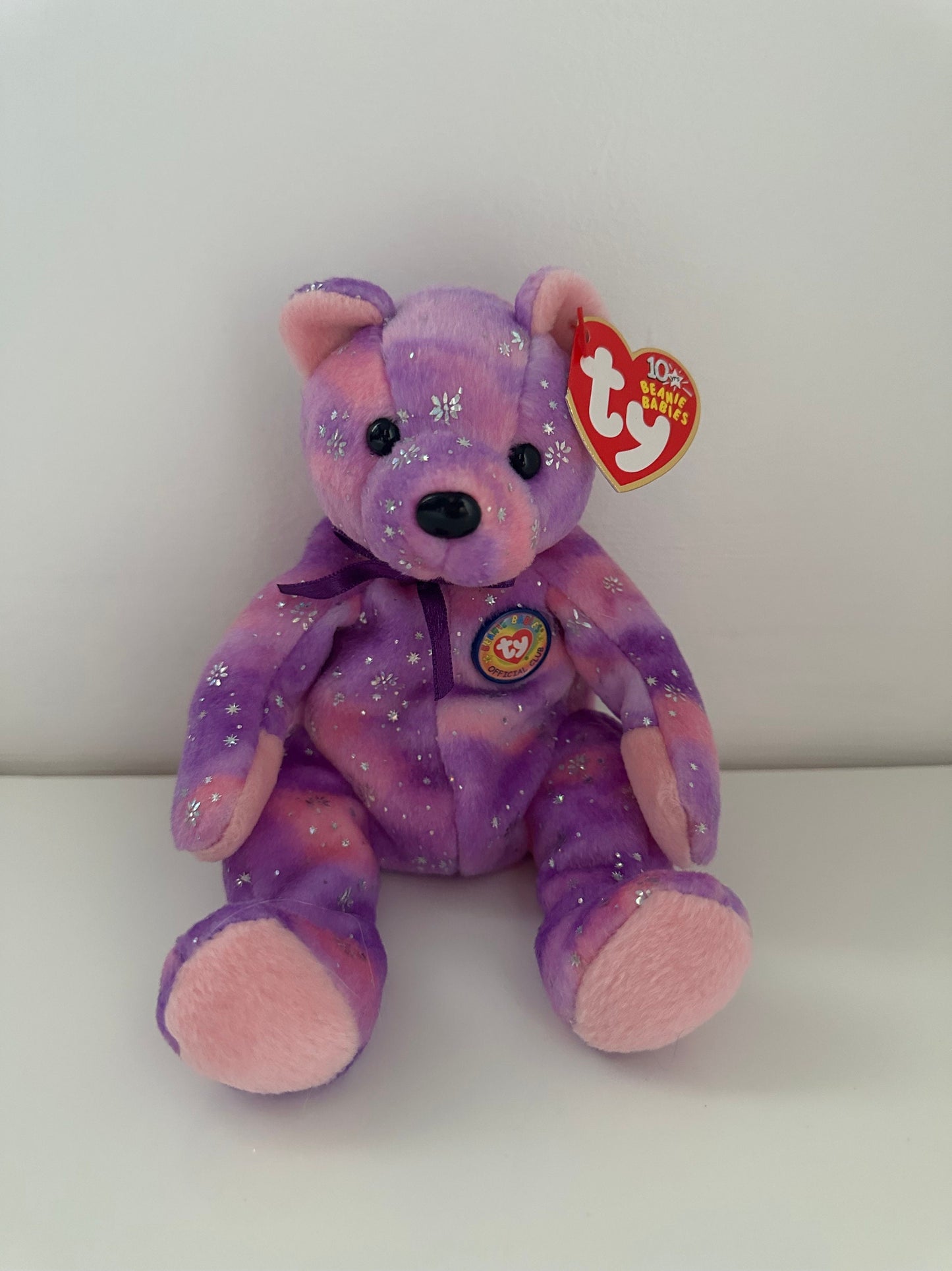 Ty Beanie Baby “Clubby VI” the Purple Bear! (8 inch)