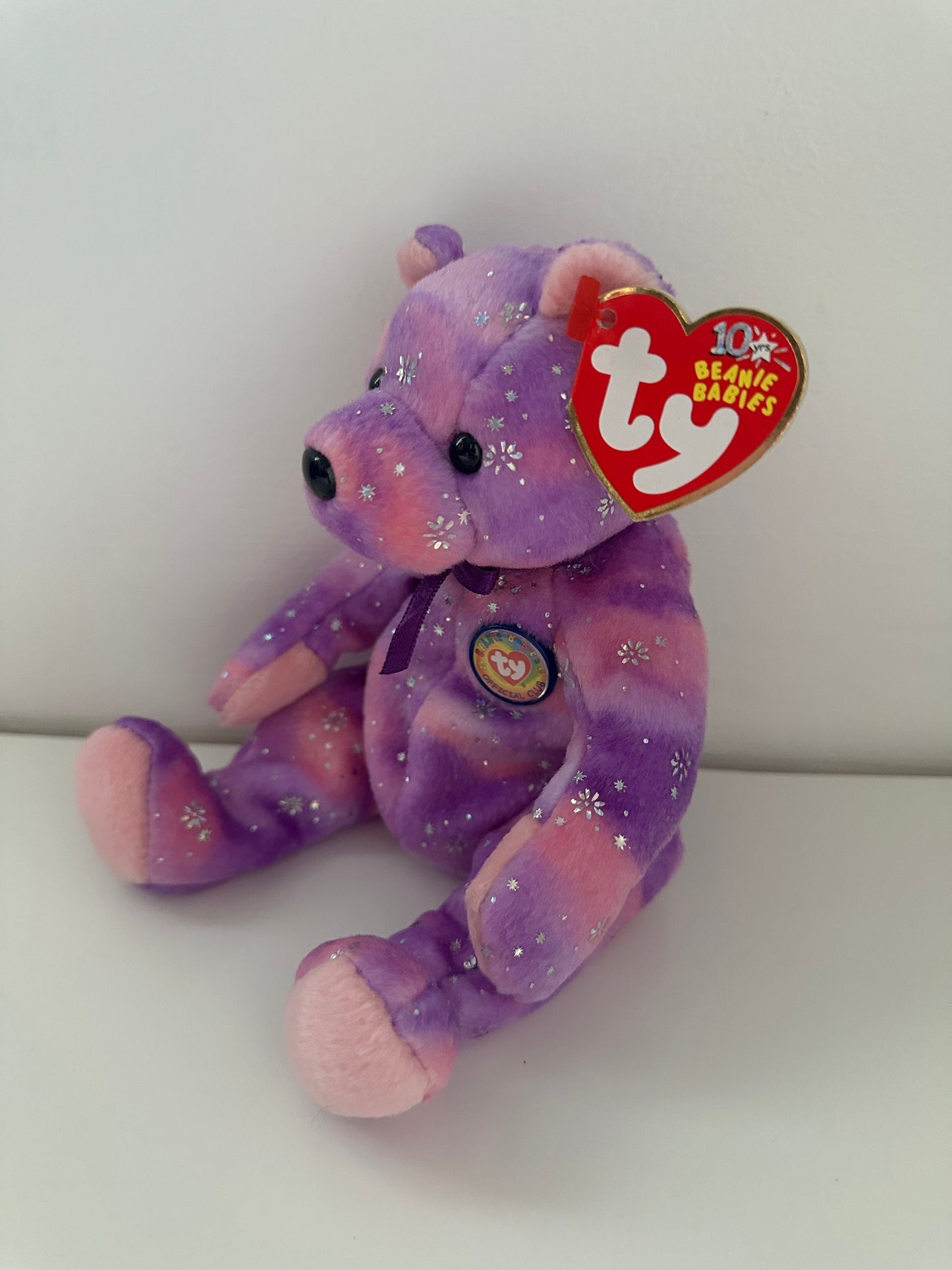 Ty Beanie Baby “Clubby VI” the Purple Bear! (8 inch)