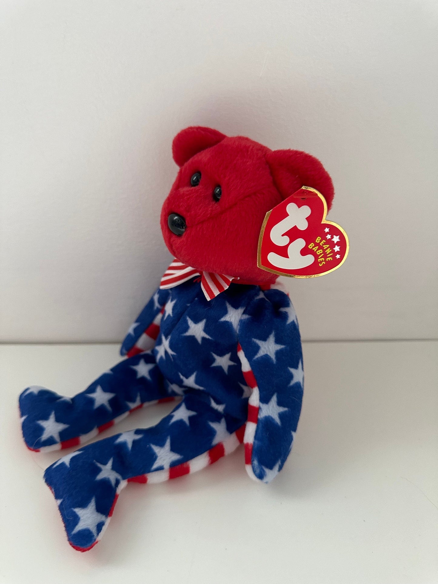 Ty Beanie Baby “Liberty” the Red and Blue Patriotic American Bear (8.5 inch)