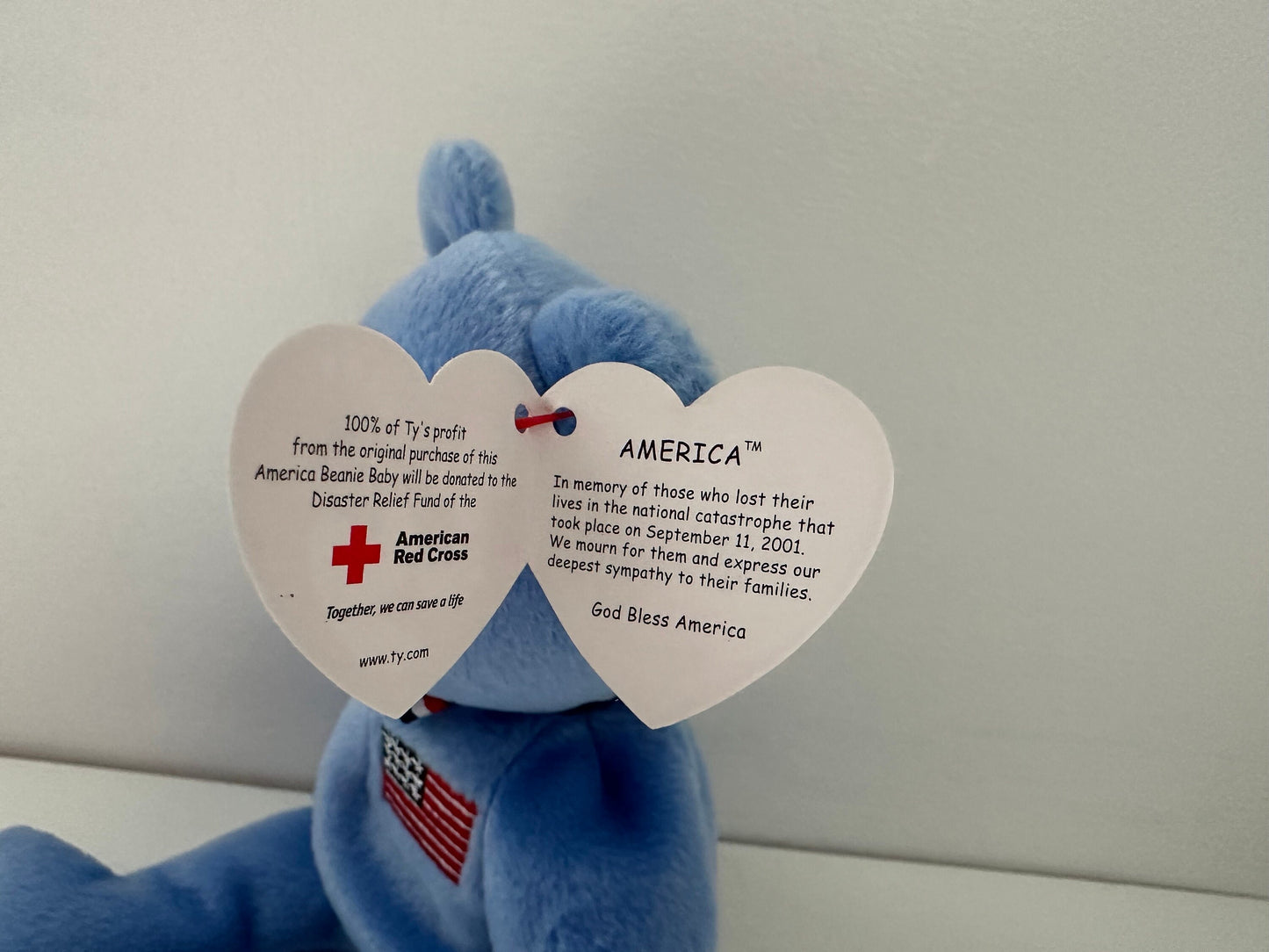 Ty Beanie Baby “America” the Blue Patriotic Bear (8.5 inch)