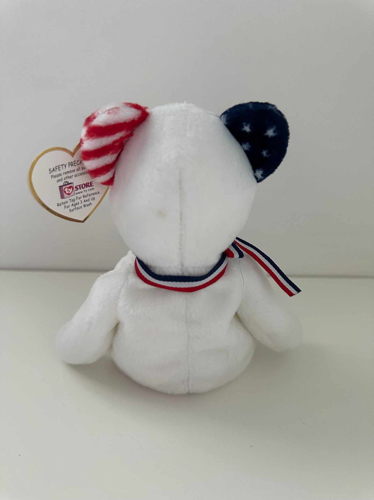 Ty Beanie Baby “America” the White Patriotic Bear (8.5 inch)