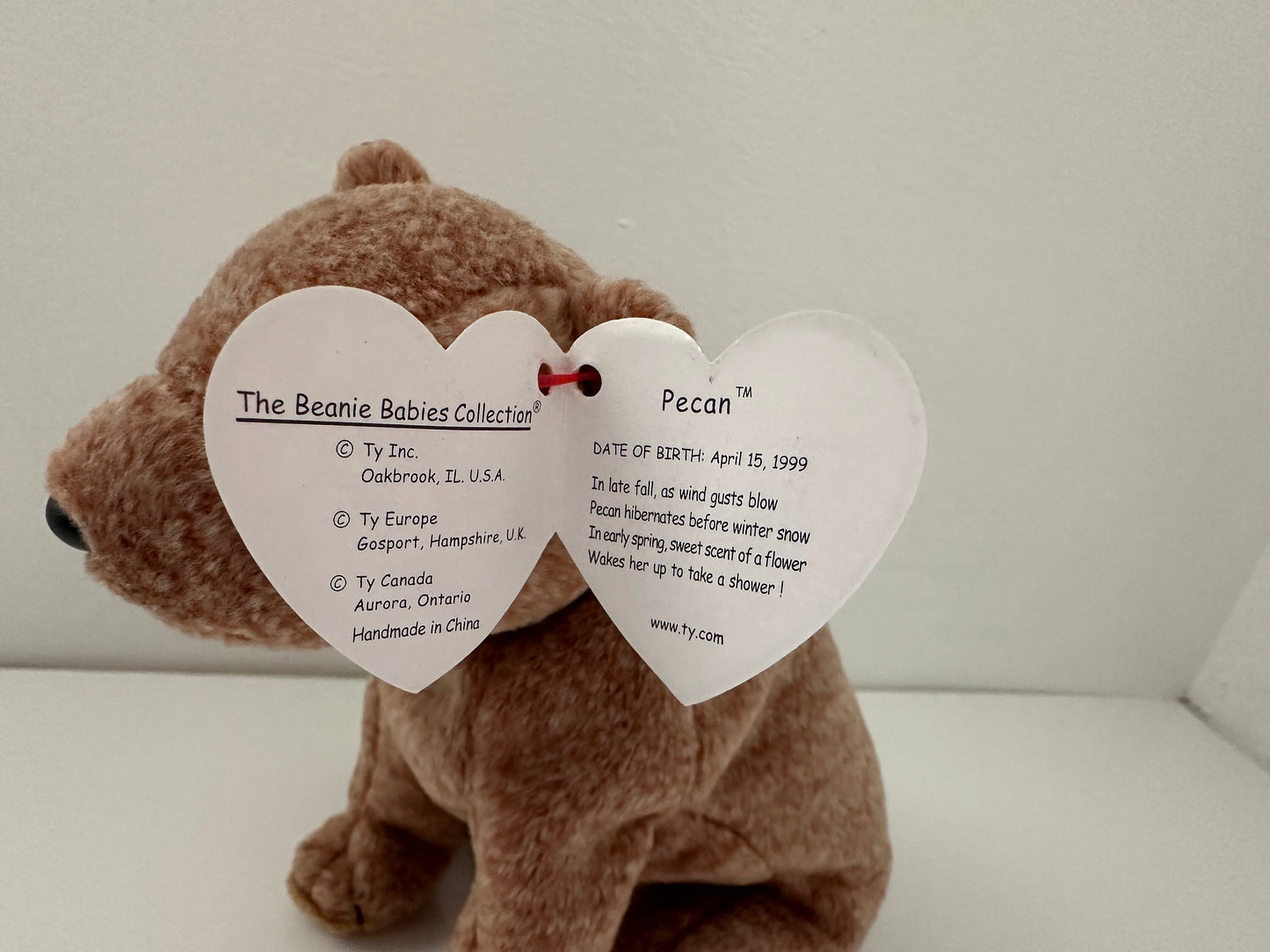 Ty Beanie Baby “Pecan” the Bear (7 inch)