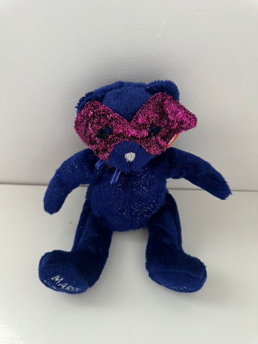 Ty Beanie Baby “Mardi Gras” the Blue Mardi Gras Bear! (7.5 inch)