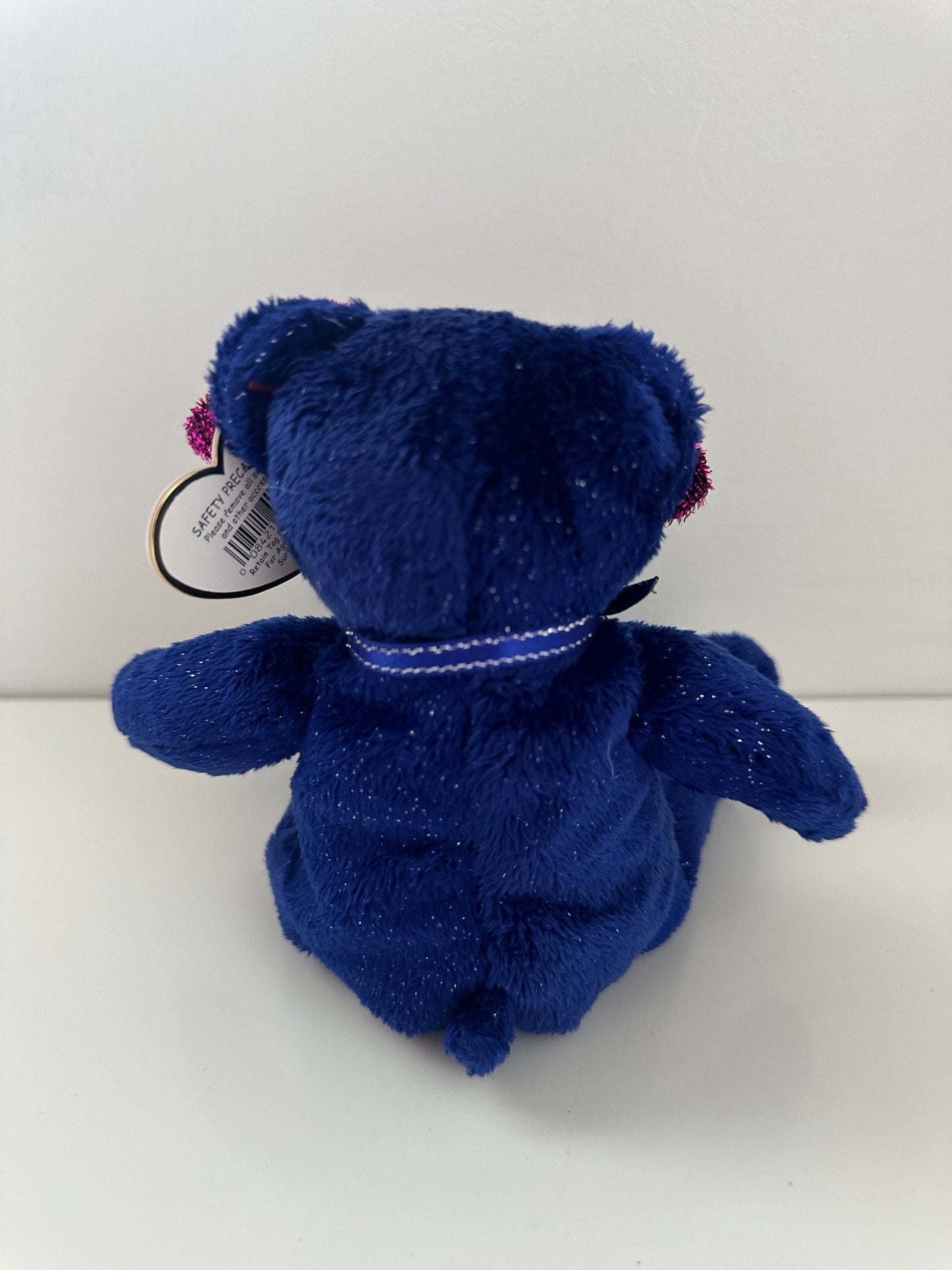 Ty Beanie Baby “Mardi Gras” the Blue Mardi Gras Bear! (7.5 inch)