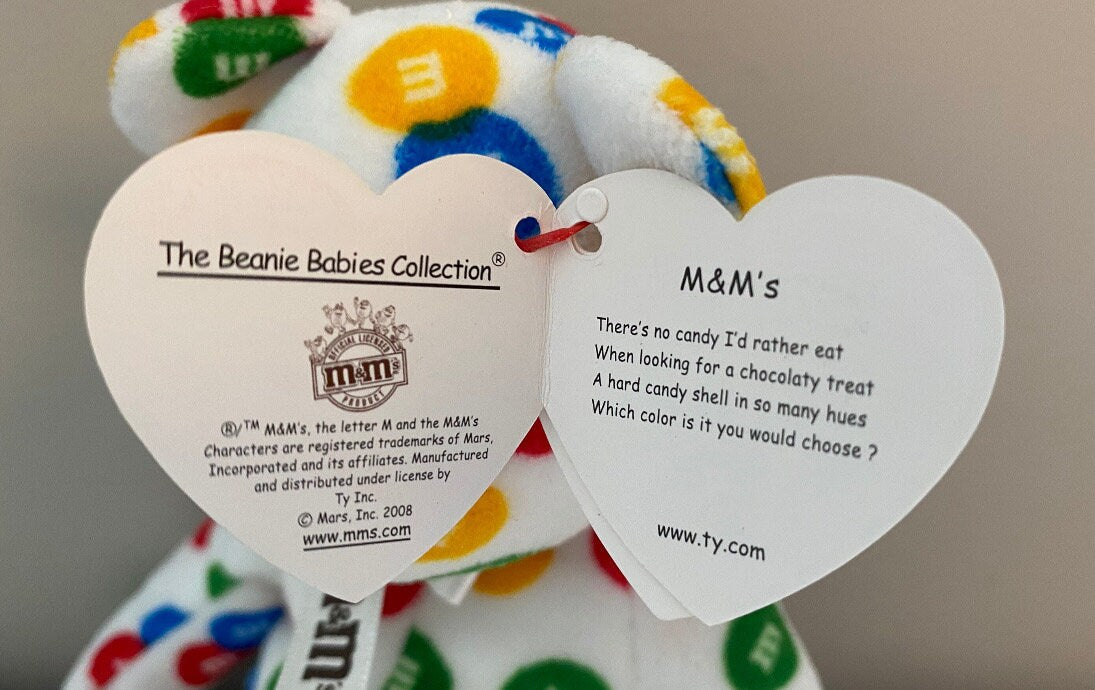 Ty Beanie Baby “M&M’s” the Bear - Walgreen’s Exclusive *Rare* (8.5 inch)