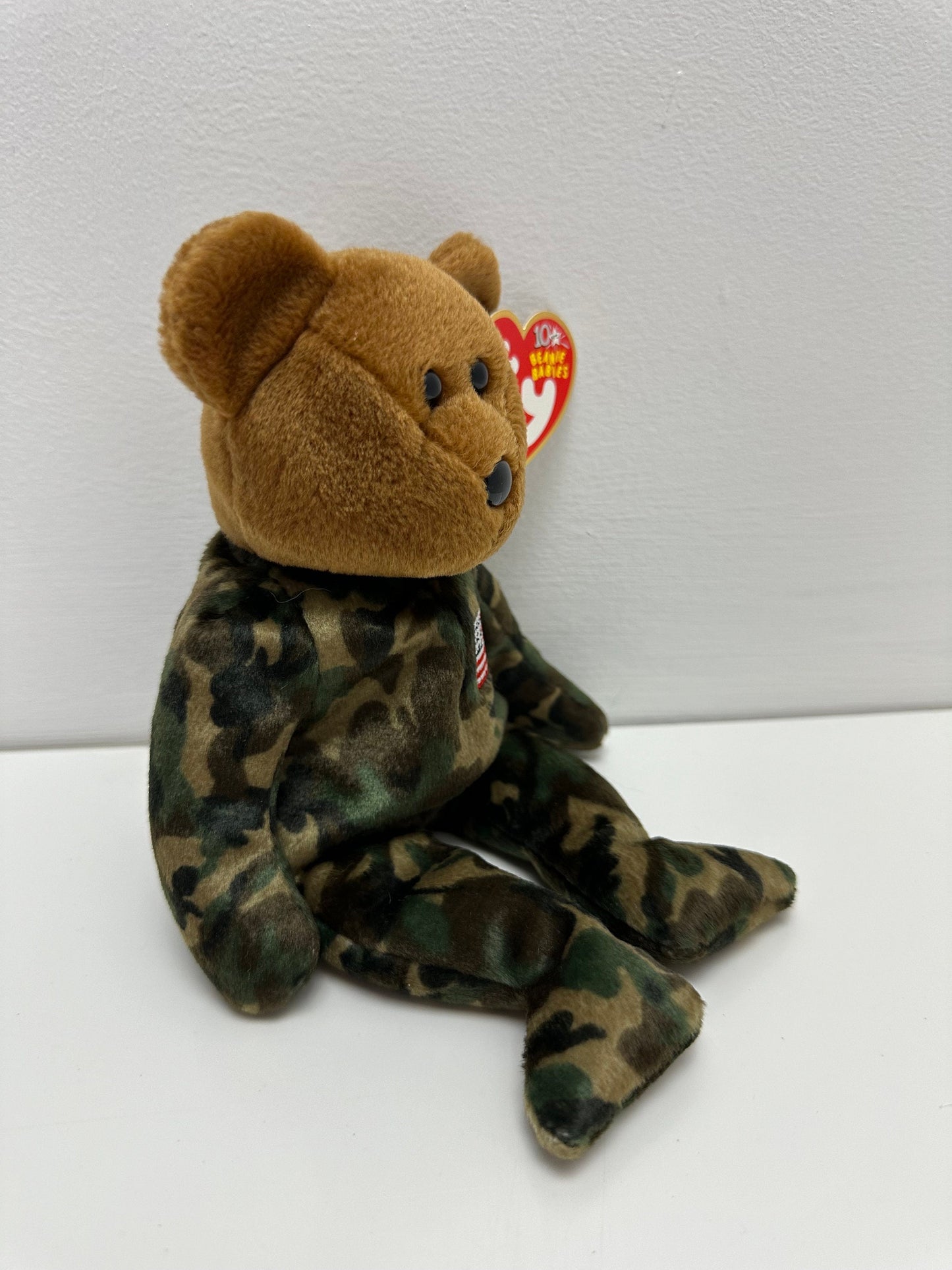 Ty Beanie Baby “Hero” the Army Bear - USA Exclusive - US Flag on Chest (8.5 inch)