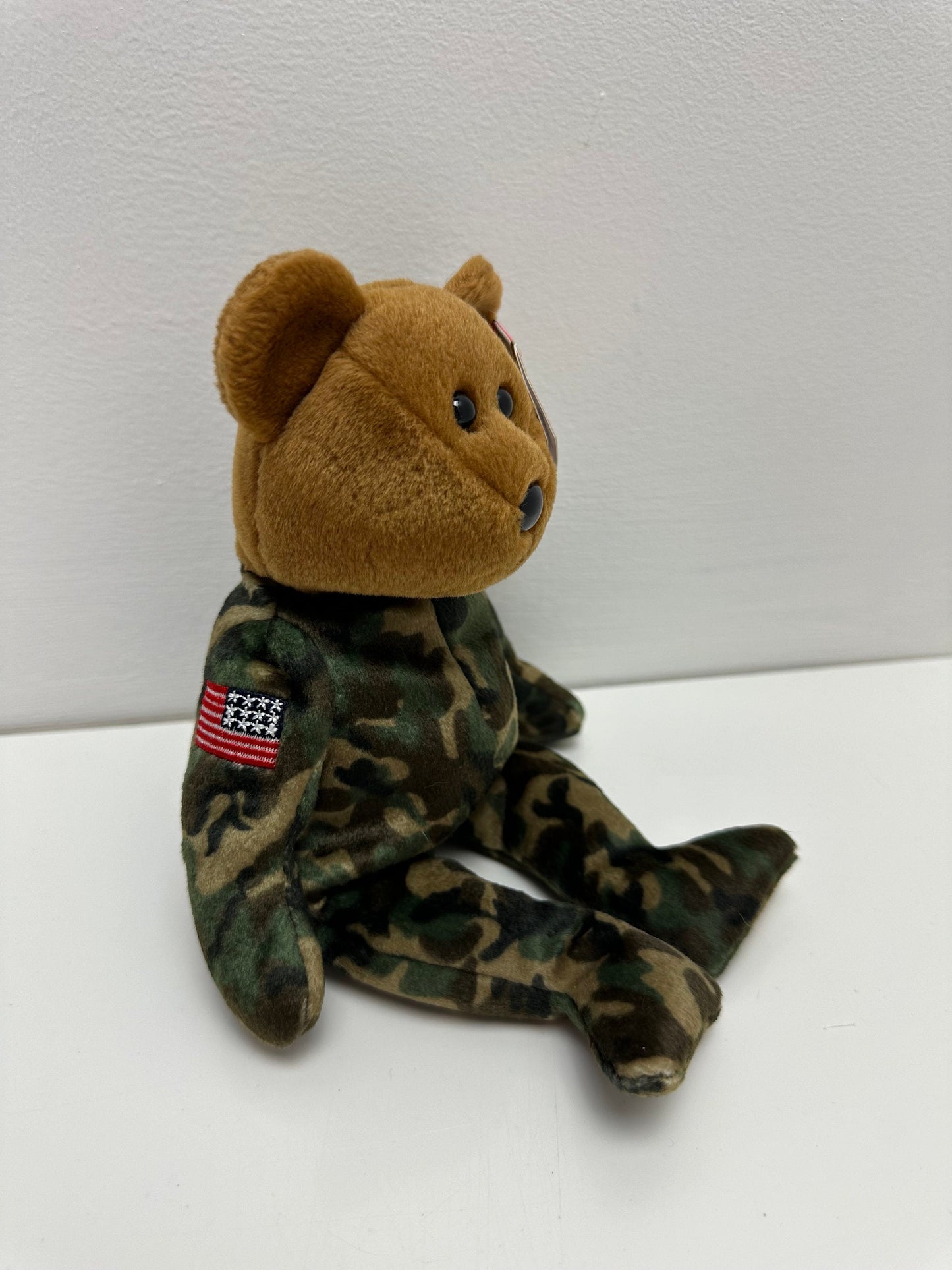 Ty Beanie Baby “Hero” the Army Bear - USA Exclusive - US Flag on Arm (8.5 inch)