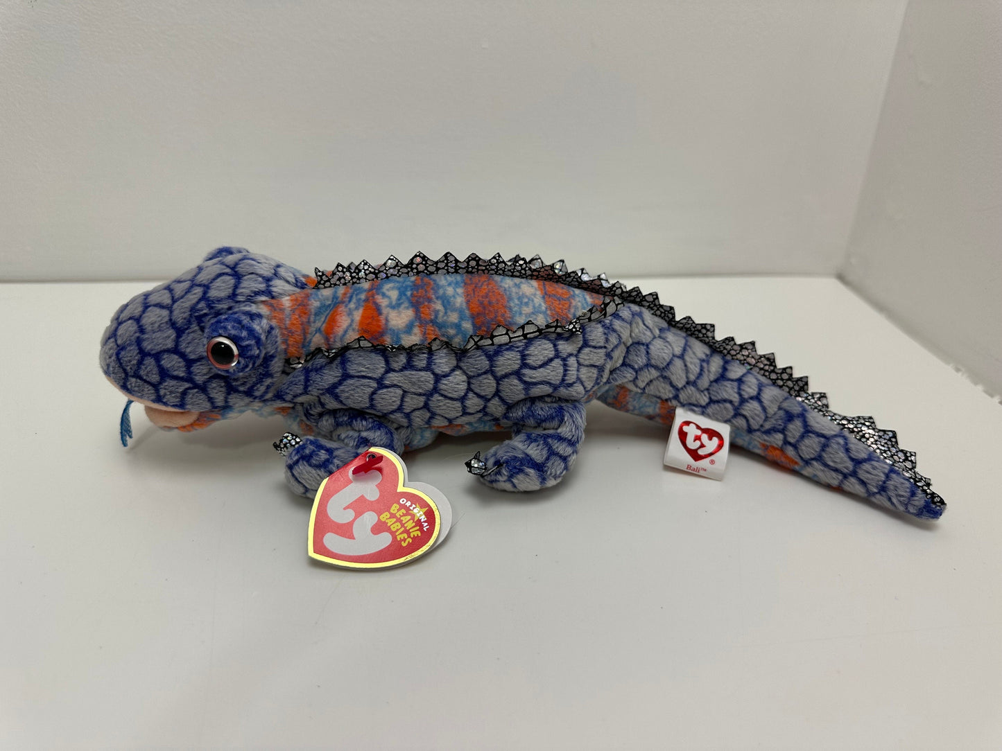 Ty Beanie Baby “Bali” the Komodo Dragon in  Blue - Shedd Exclusive! *Rare* (10.5 inch)