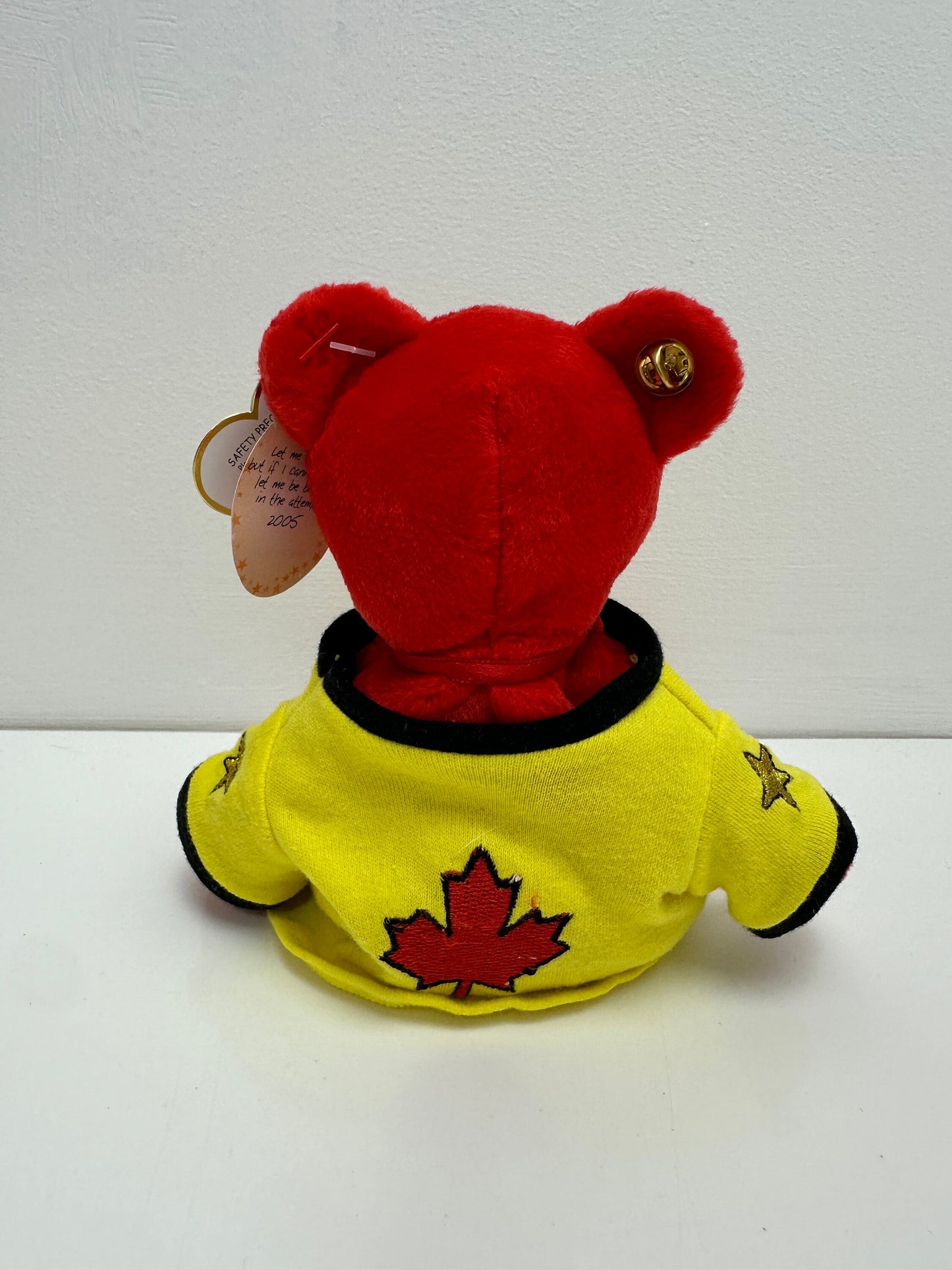 Ty Beanie Baby “Canada” the I Love Canada - Special Olympics Bear - Yellow Shirt Version! (8.5 inch)